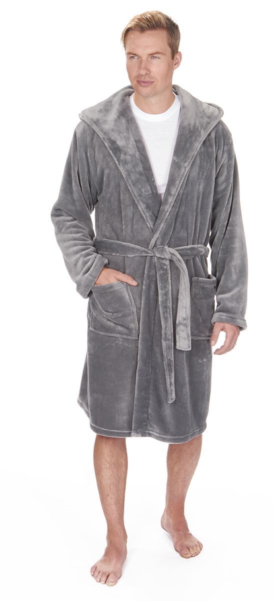 اجمل+كس+في+لبنان Luxury Men's Flannel Fleece Hooded Robe Dressing Gown, M-5XL | eBay