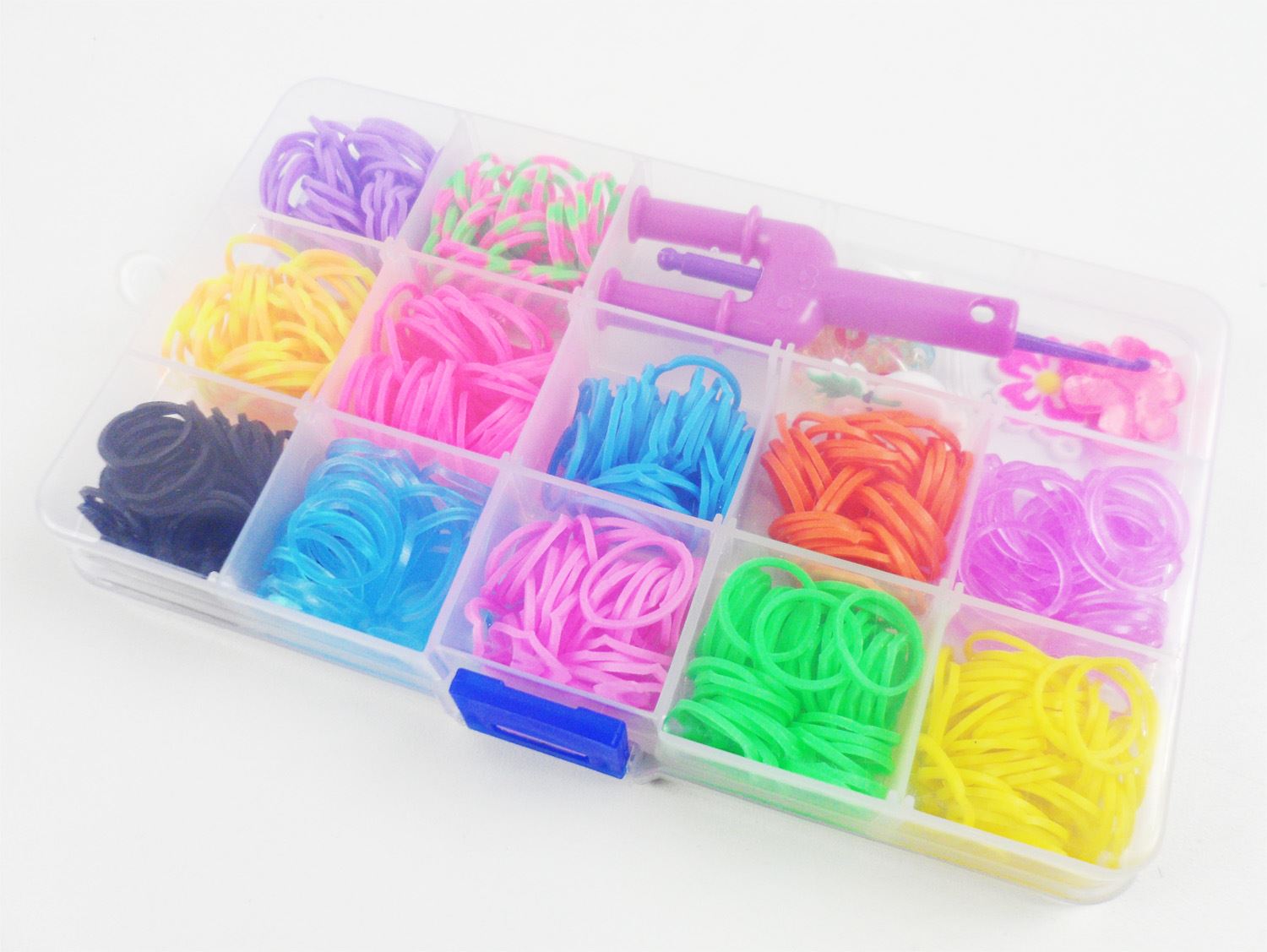 500 Colourful Loom Rubber Bands Twistz Braclet Making Kit With Plastic