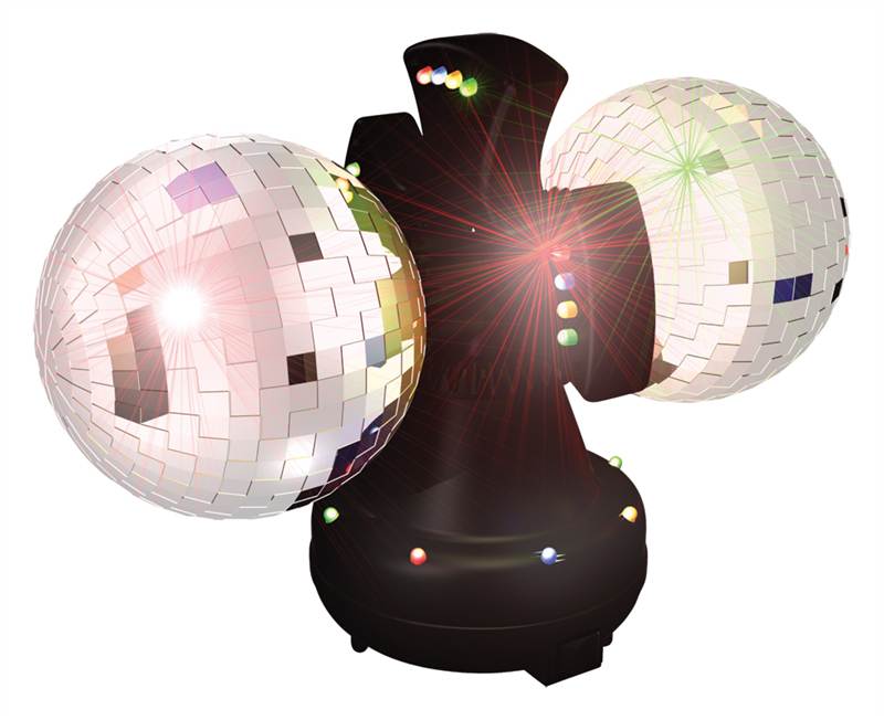 PFL Moving mirror ball duo 4 inch (disco light with 2 rotating mirror