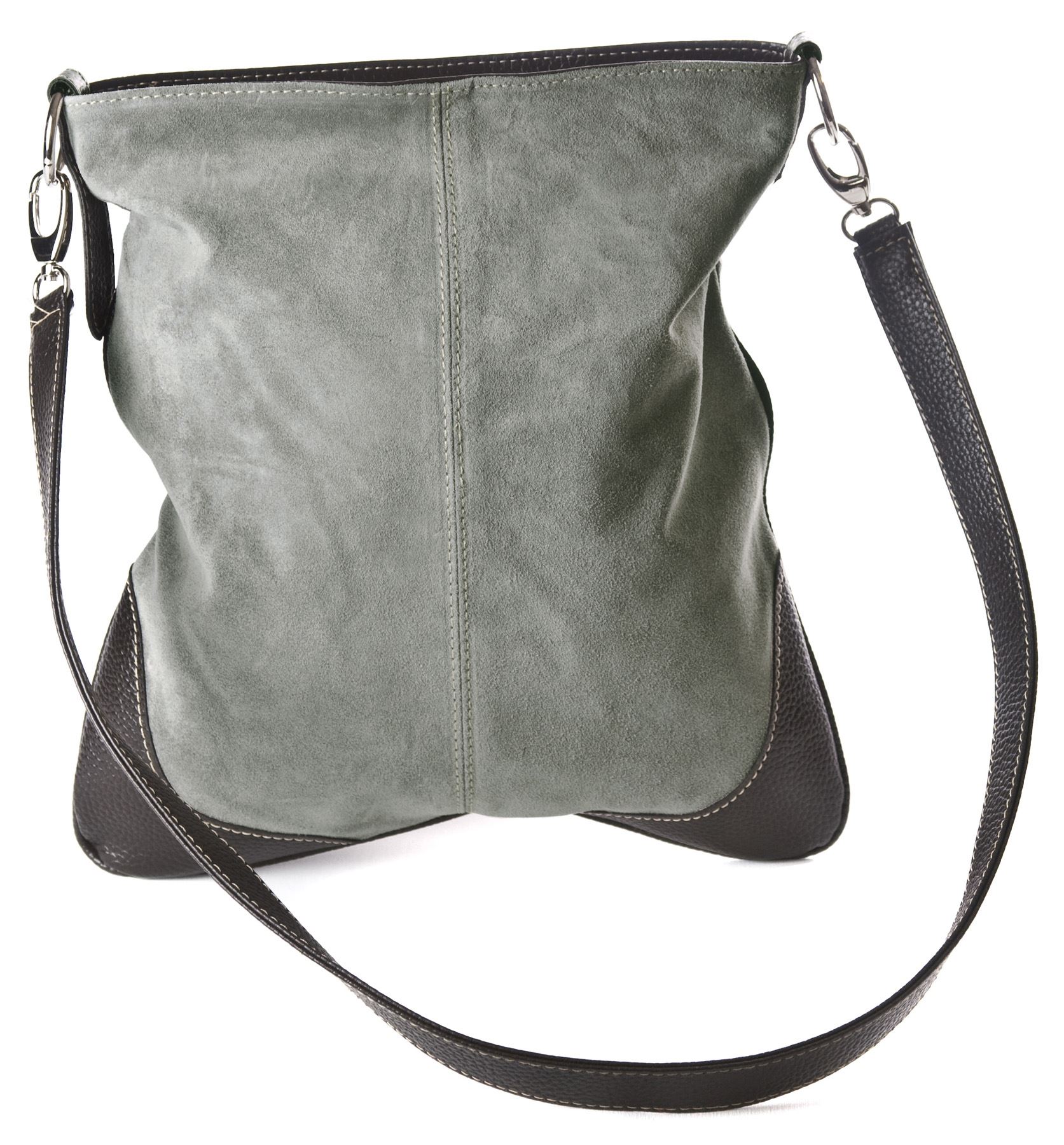 Big Handbag Real Suede Leather Messenger Cross Body Shoulder Bag with