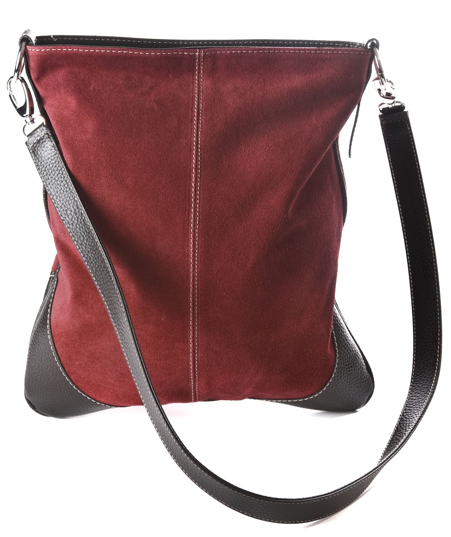 Big Handbag Real Suede Leather Messenger Cross Body Shoulder Bag with