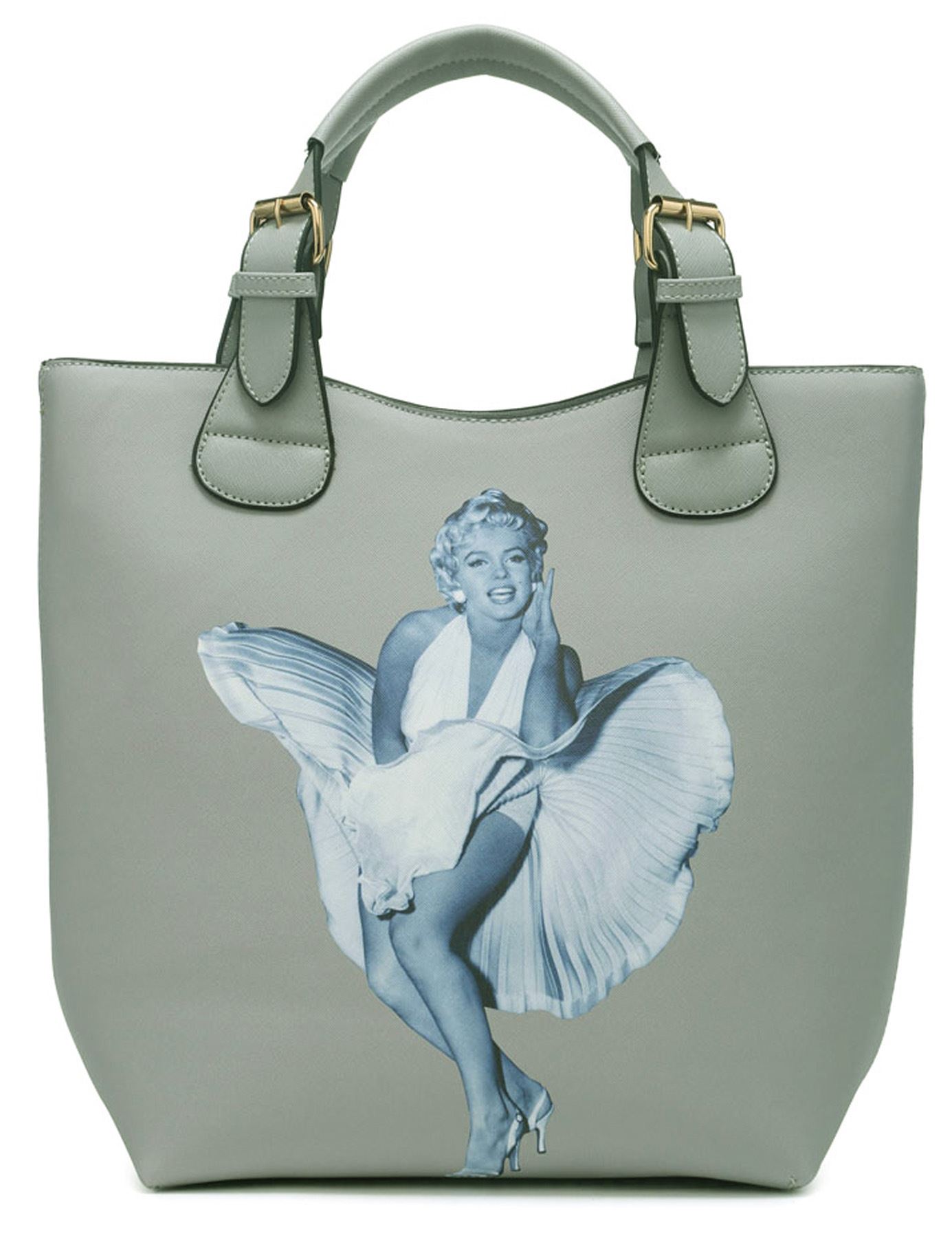 graphic top handle shoulder bag