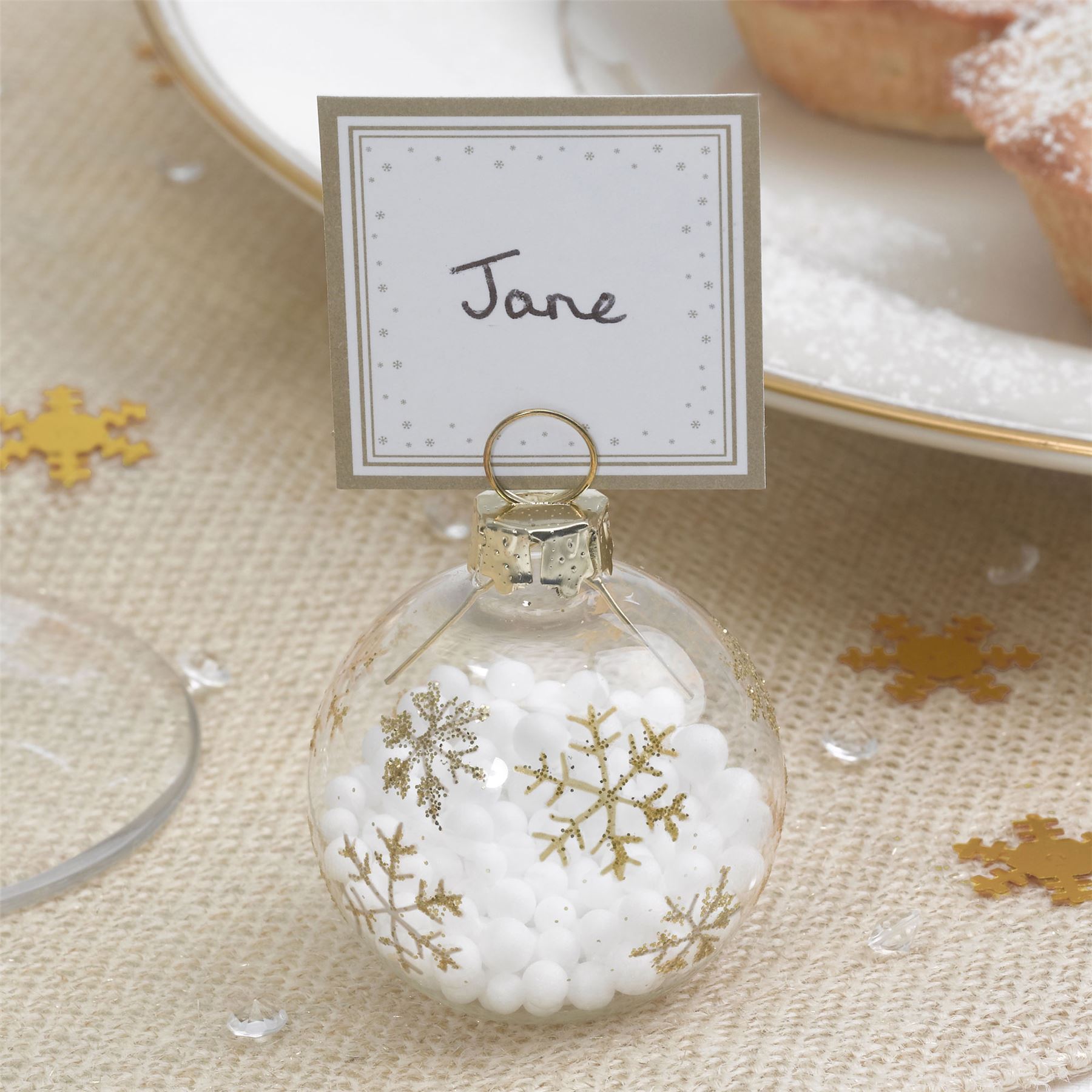 6 bauble place card holders or 10 place cards christmas 6 bauble place card holders or 10 place cards christmas