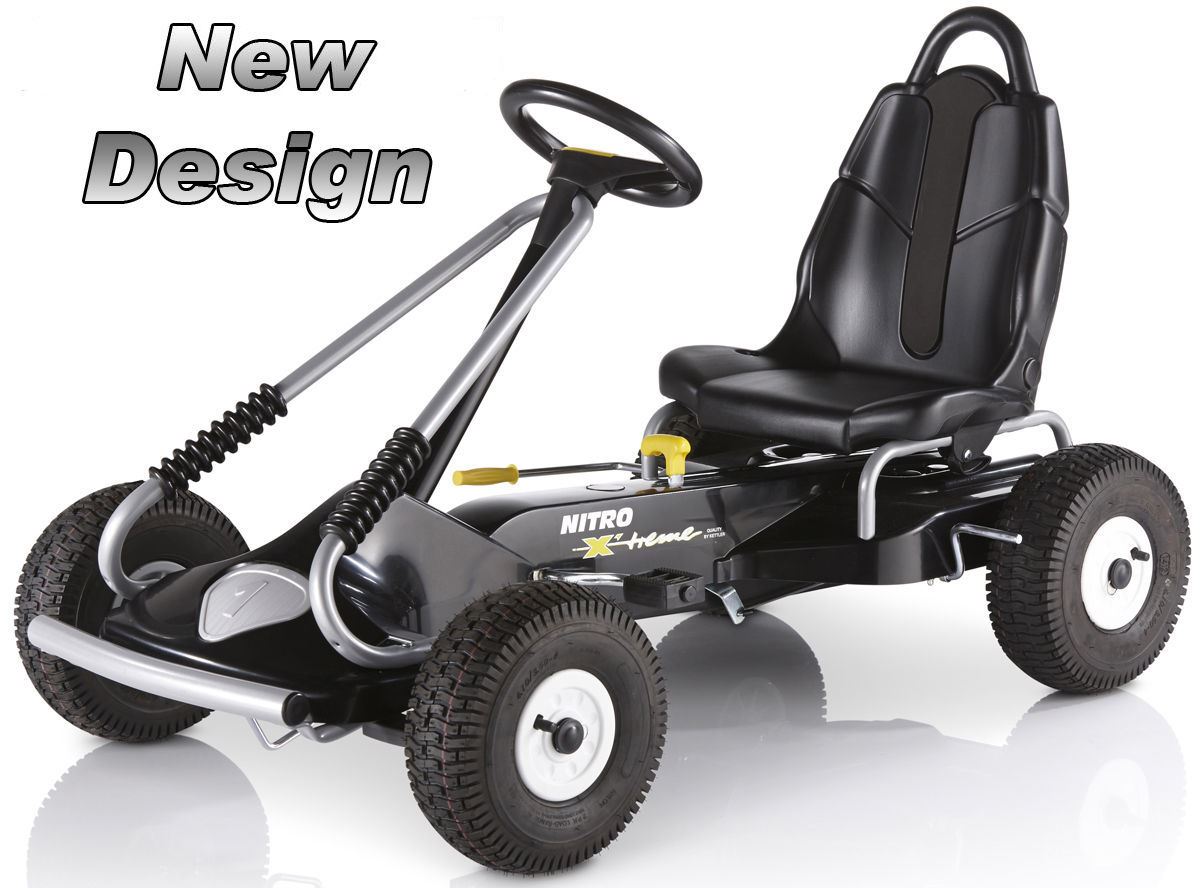 CHILDRENS KETTLER GO CART NITRO EXTREME RUBBER AIR TYRES KIDS LARGE