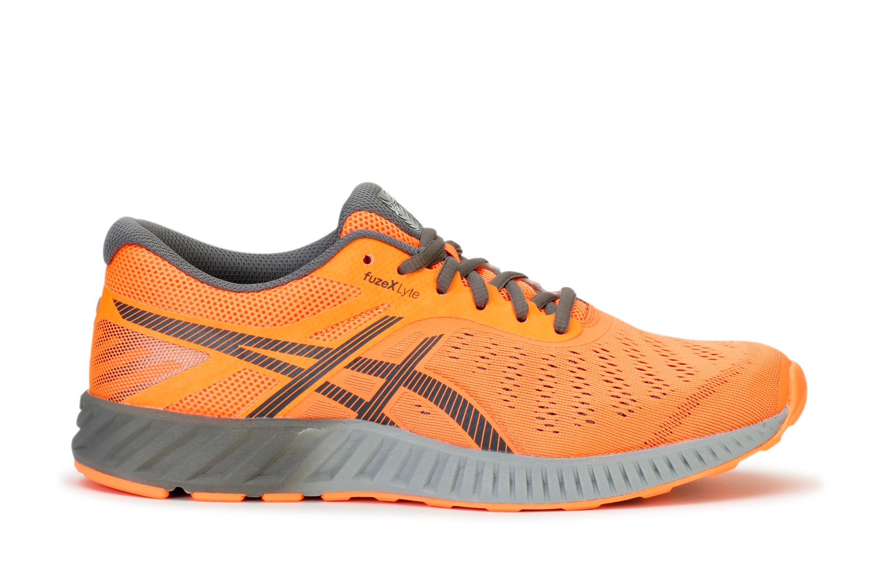 Asics Mens Running Sneakers FuzeX Lyte Hot Orange Carbon