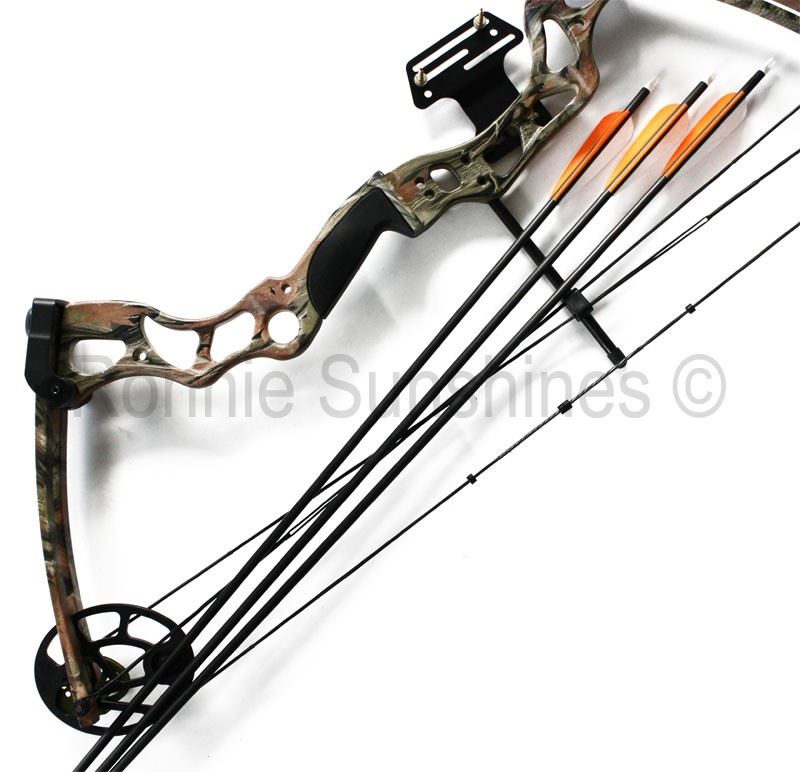 Stealth Hunter Camo Compound Archery 75lb Bow & Arrows Adult
