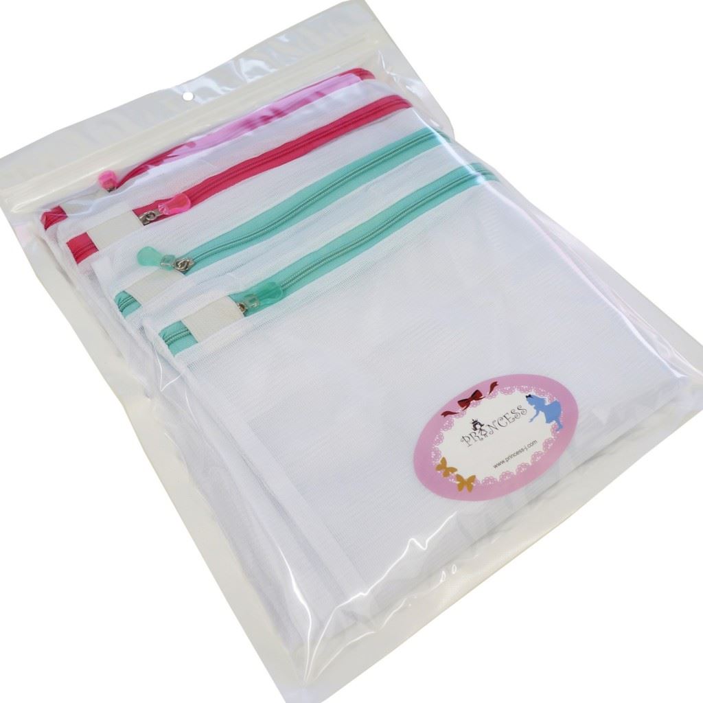 Mesh Net Laundry Wash Bags for Garment Washing Packing, Pack of 4