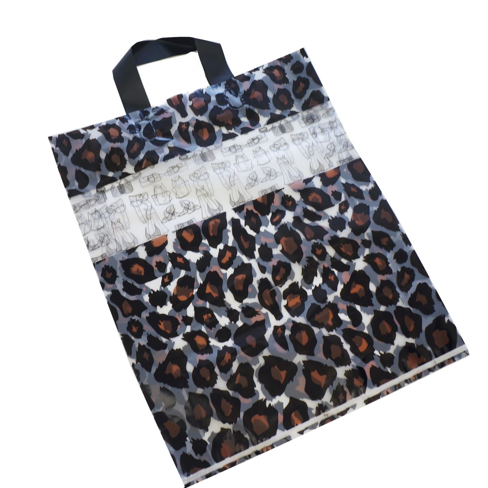 Wholesale LOT OF 50 Leopard Print Frosted Plastic Shopping Merchandise Tote Bags eBay