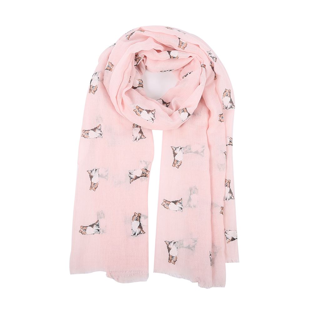 Ladies Women Scarves Scarf Dog Print Animal Print Dogs Pattern Print