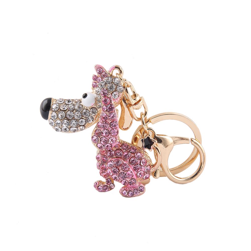 bag charm anime character rhinestone crystal cz keyring keychain