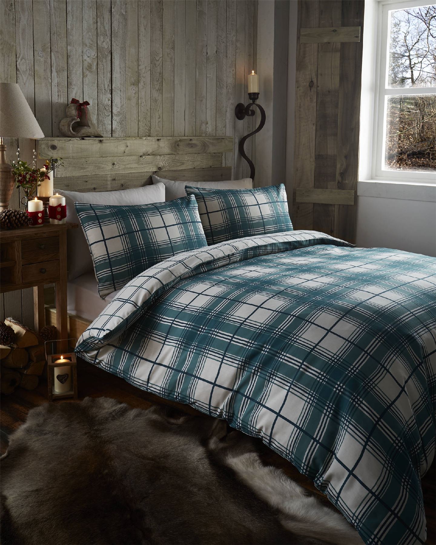 Tartan Check Reversible Duvet Quilt Cover Bedding Set Dundee eBay