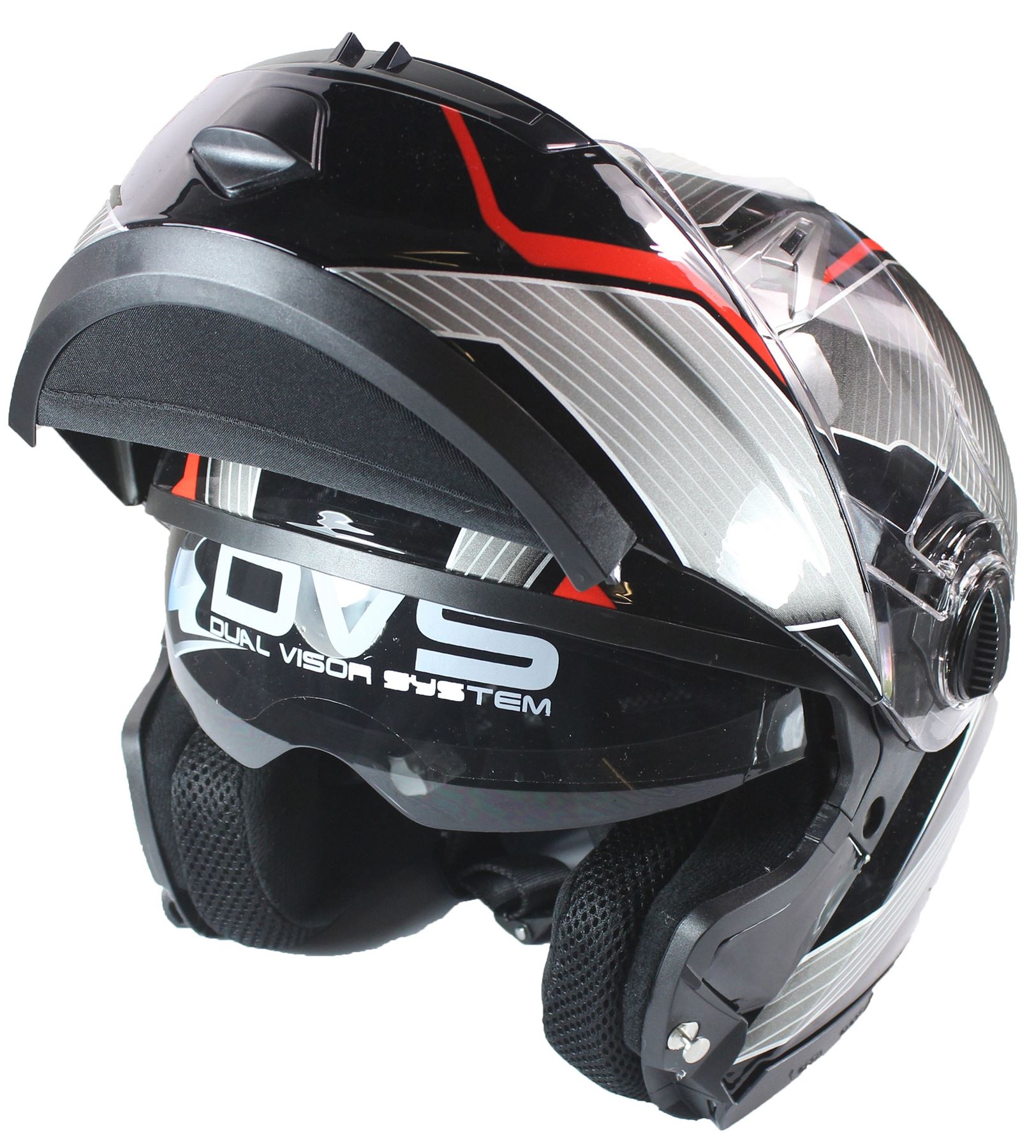 MOTORCYCLE Modular Bike Flip-Up Crash Helmet Double SUN Visor Colour CHOICE - Picture 18 of 30