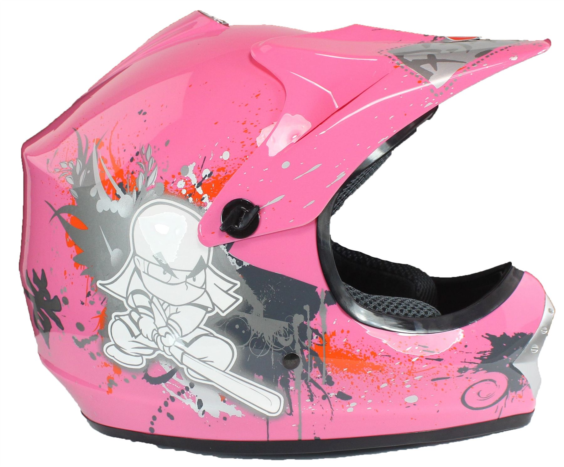 Childrens Kids MOTOCROSS Crash Helmet NINJA Off Road Dirt Bike Quad BMX