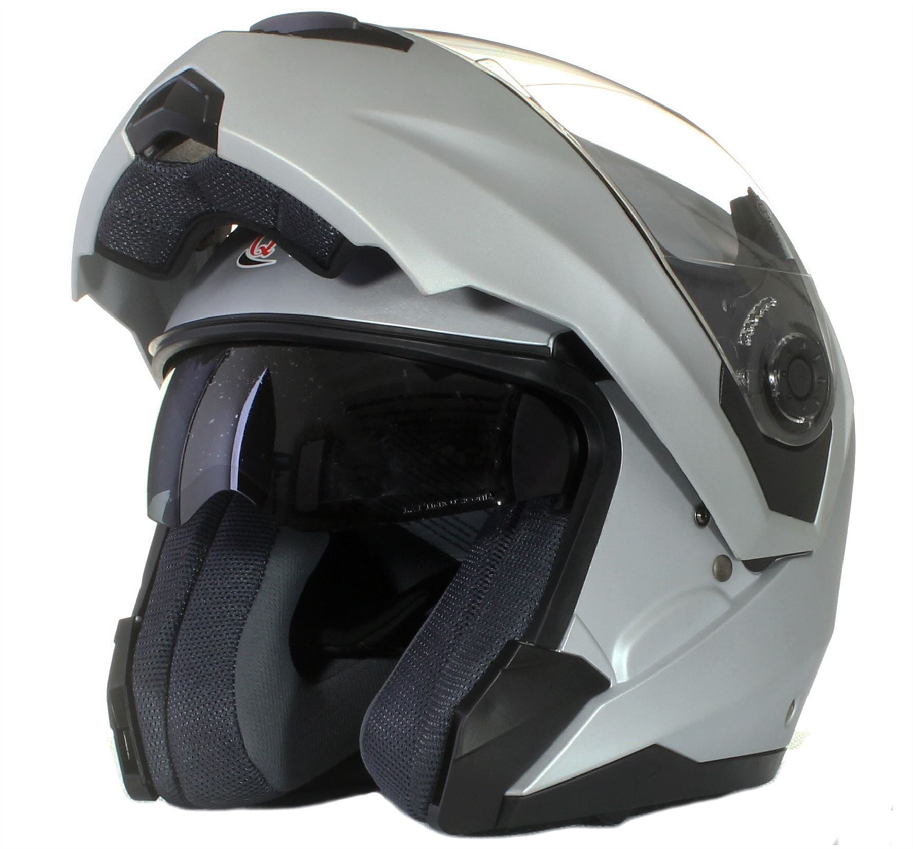 CASQUE Moto Modulable avec Double Visière Teintée Scooter PARE SOLEIL Noir eBay