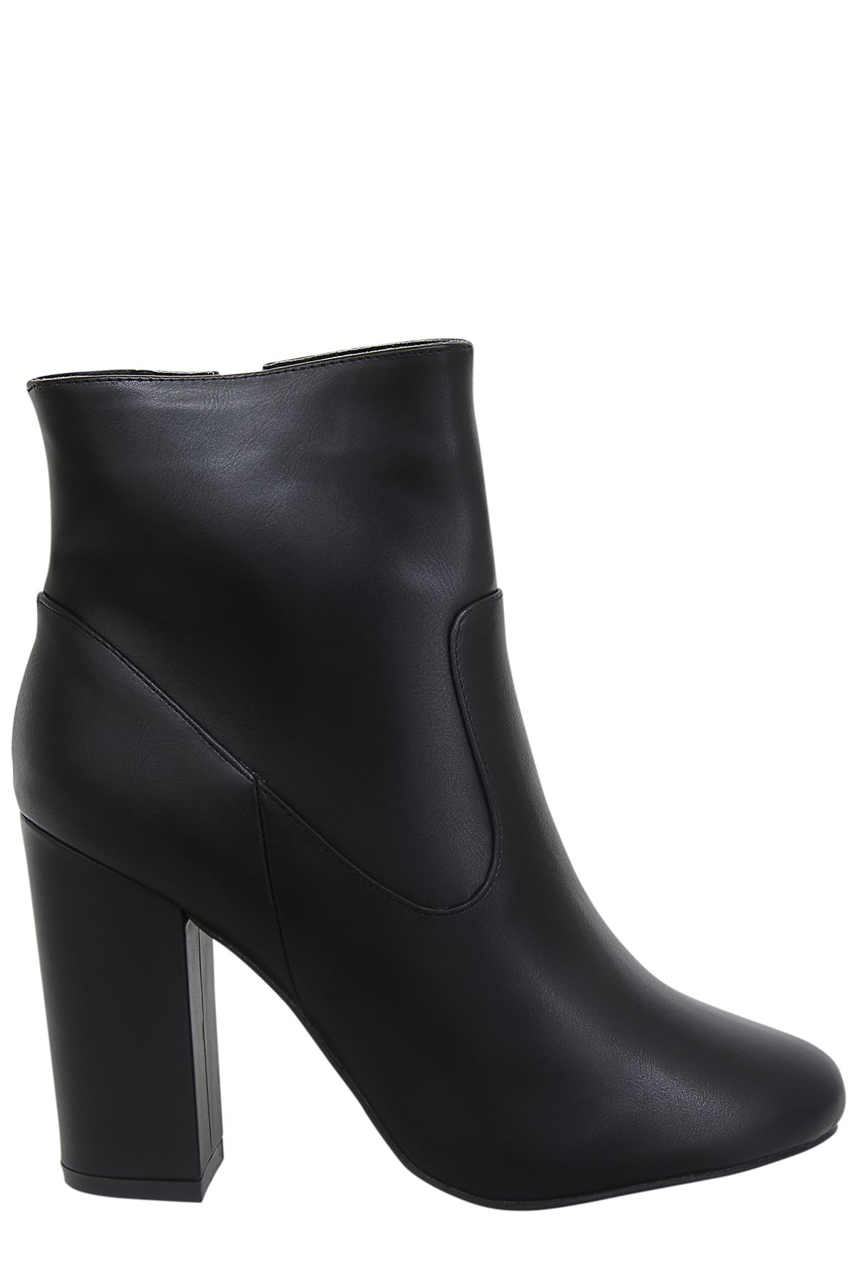 ladies black block heel ankle boots