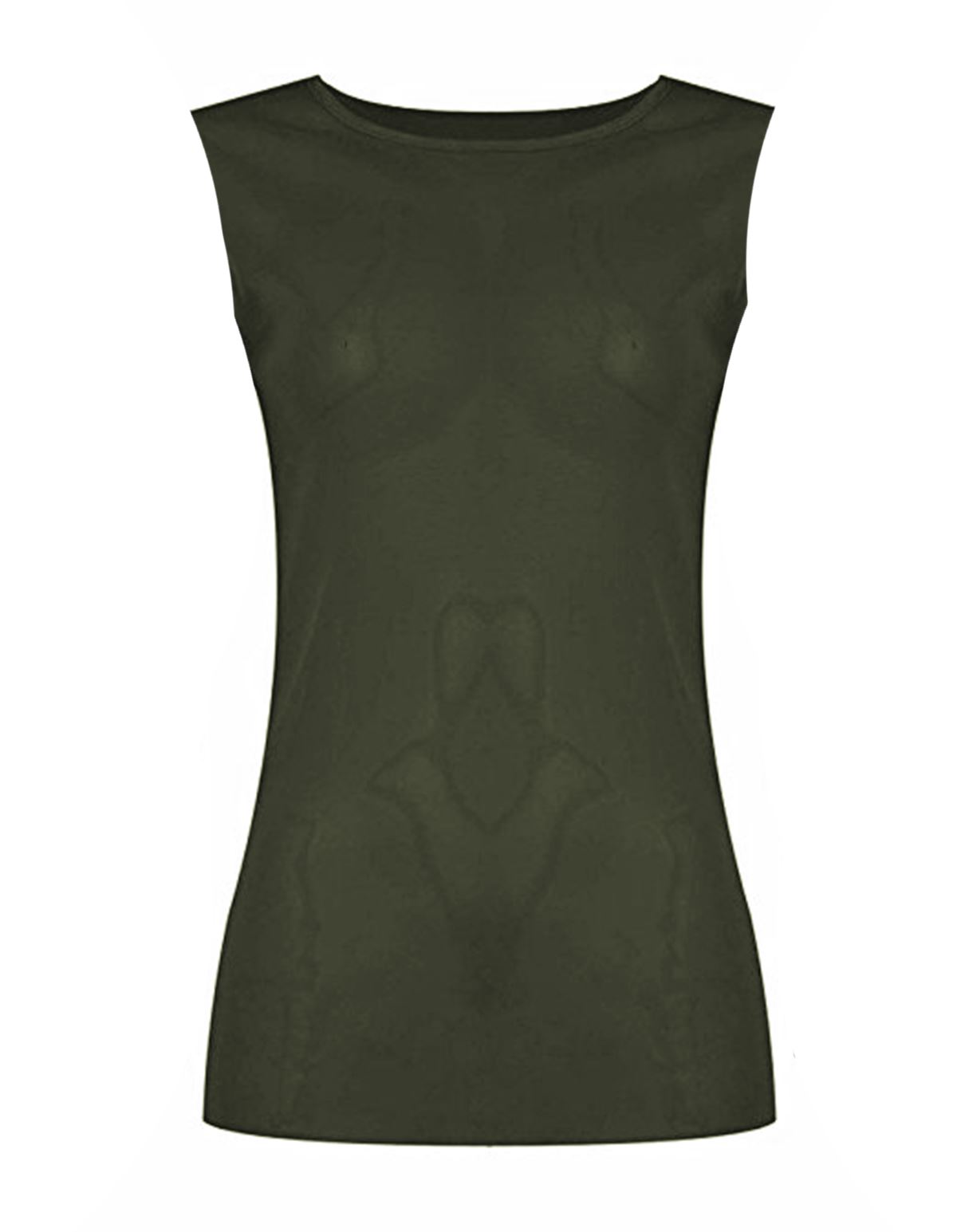 New Womens Sheer Mesh Scoop Neck Long Short Sleeve Ladies See Through