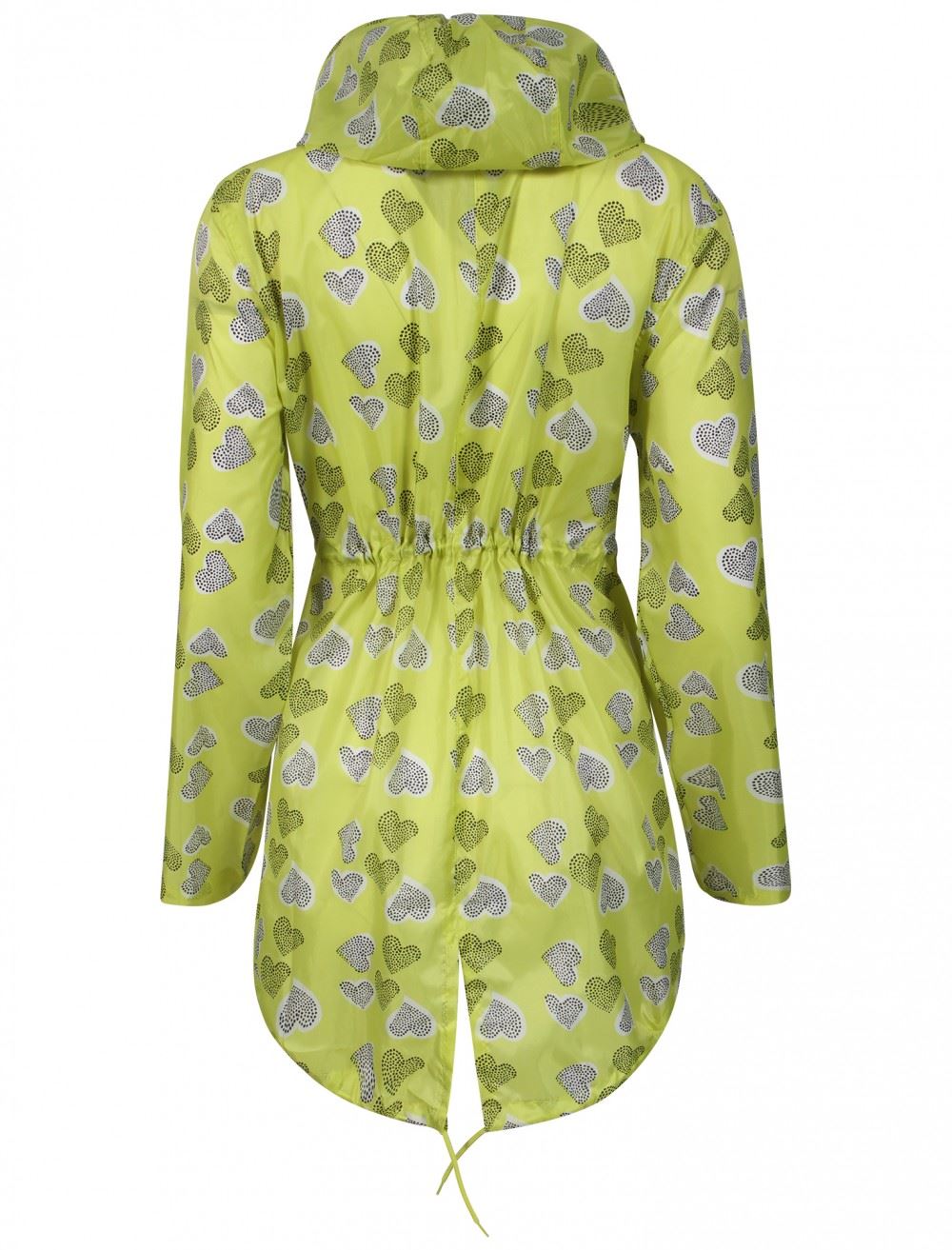 Womens Lightweight Hooded Zip Daisy Floral Raincoat Jacket Kagool Size