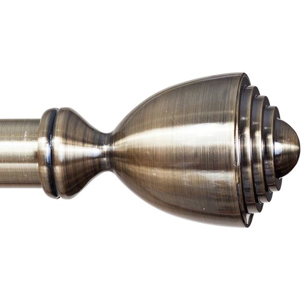 Metal Curtain Pole Finials / Ends For 25mm Pole, Antique Brass eBay