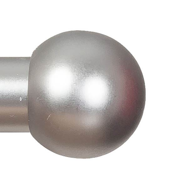 Metal Curtain Pole Finials / Ends For 19mm Pole, Satin Chrome P1