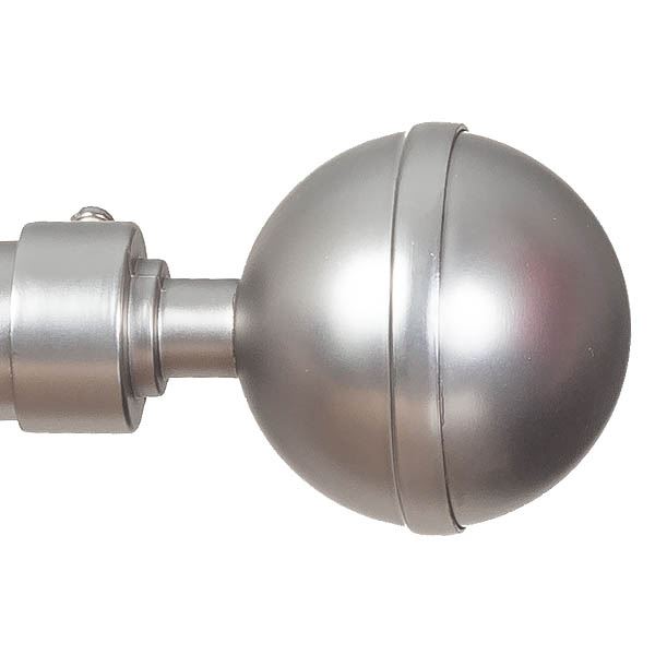 Metal Curtain Pole Finials / Ends For 19mm Pole, Satin Chrome P1