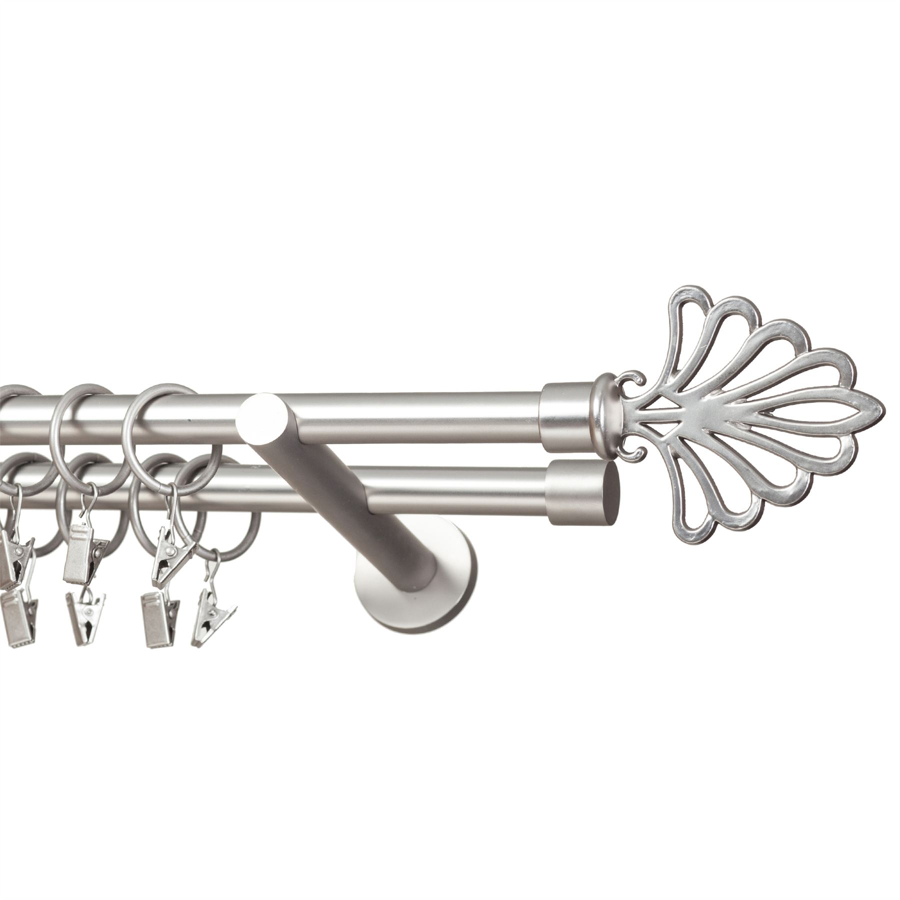 Chrome Curtain Rod Brackets