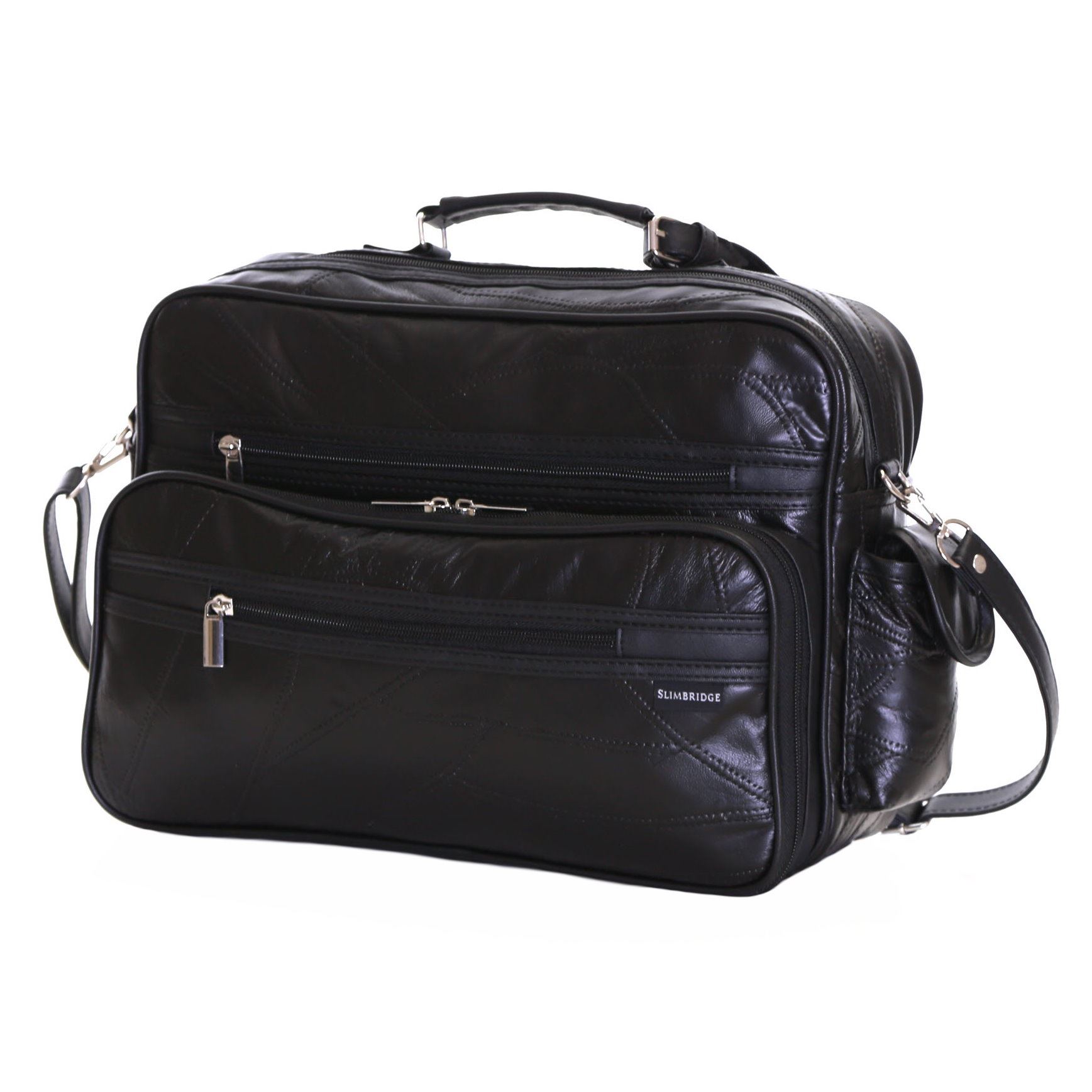 Genuine Real Patch Leather Travel Gym Sports Cabin Flight Luggage