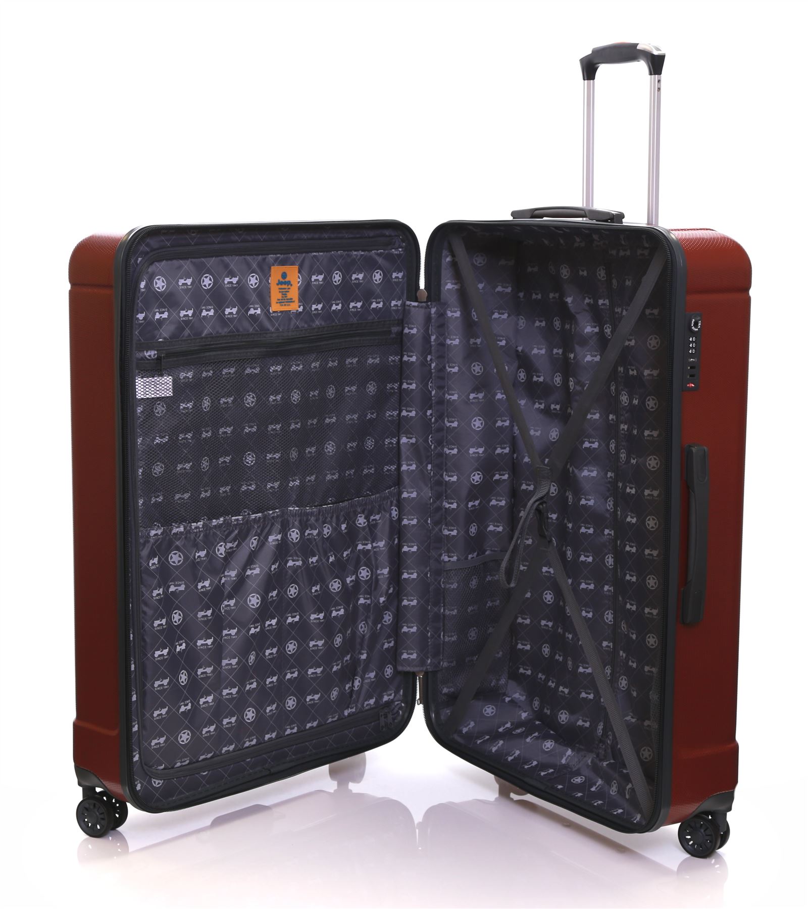 Jeep XXL Extra Large 80 cm Hard Shell Spinner Trolley Luggage Suitcase