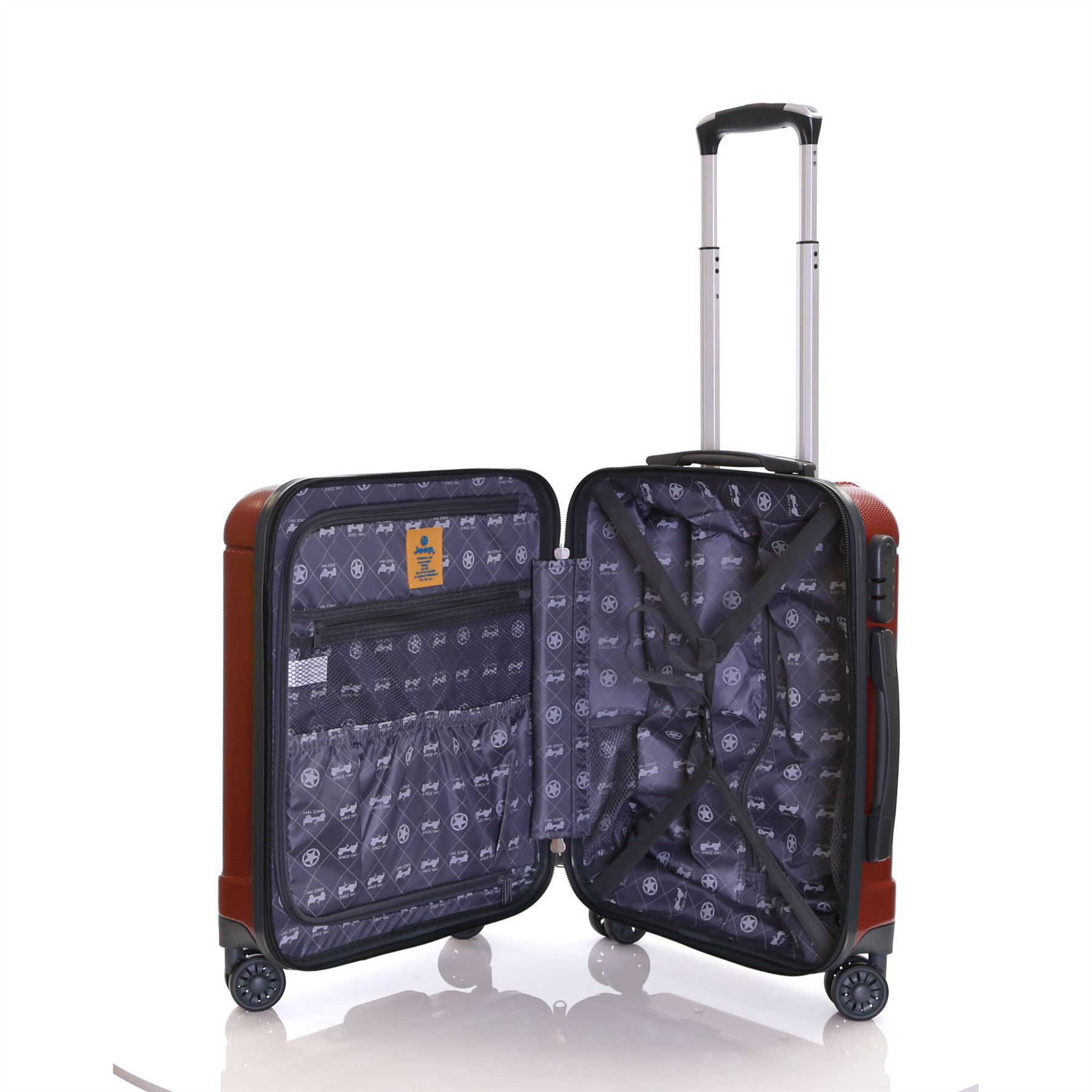 Jeep 55 cm Ryanair Cabin Hard Spinner Trolley Hand Luggage Suitcase