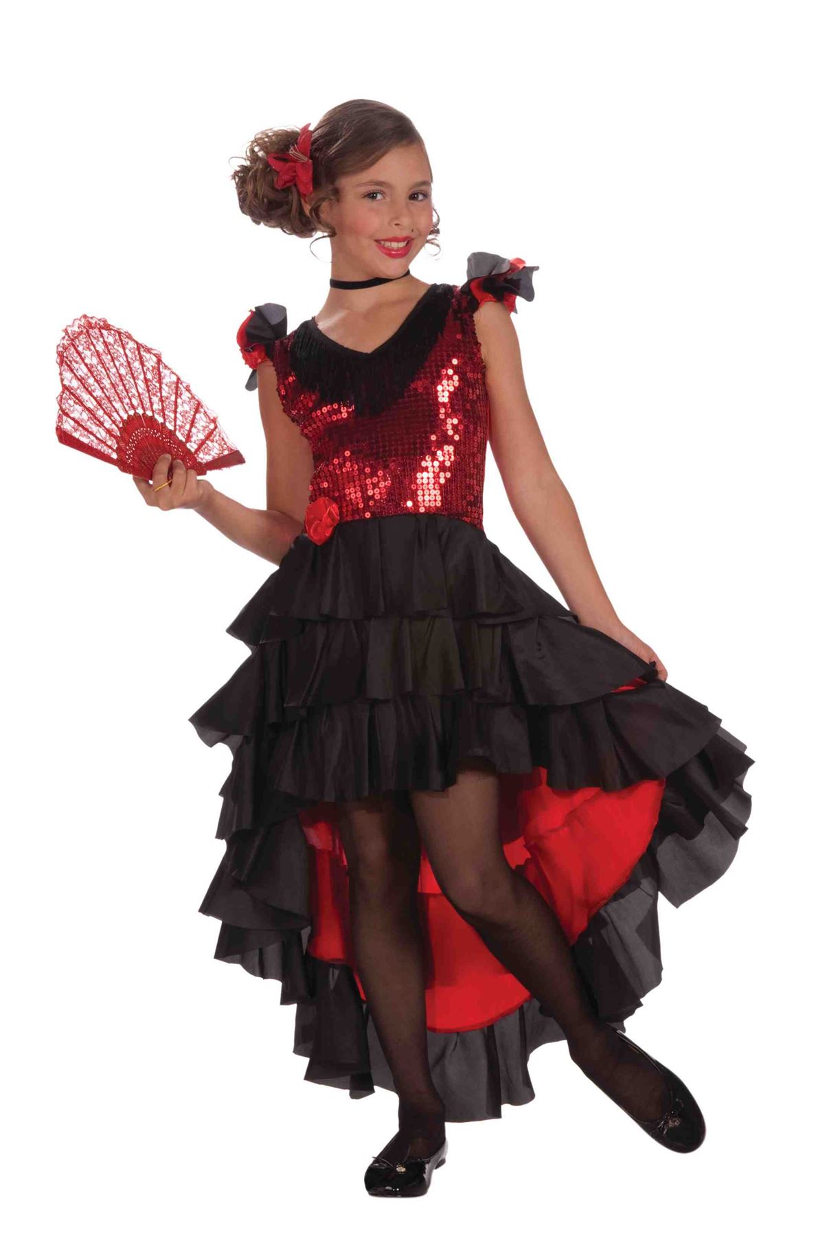SPANISH DANCER flamenco red dress girls kids costume halloween eBay