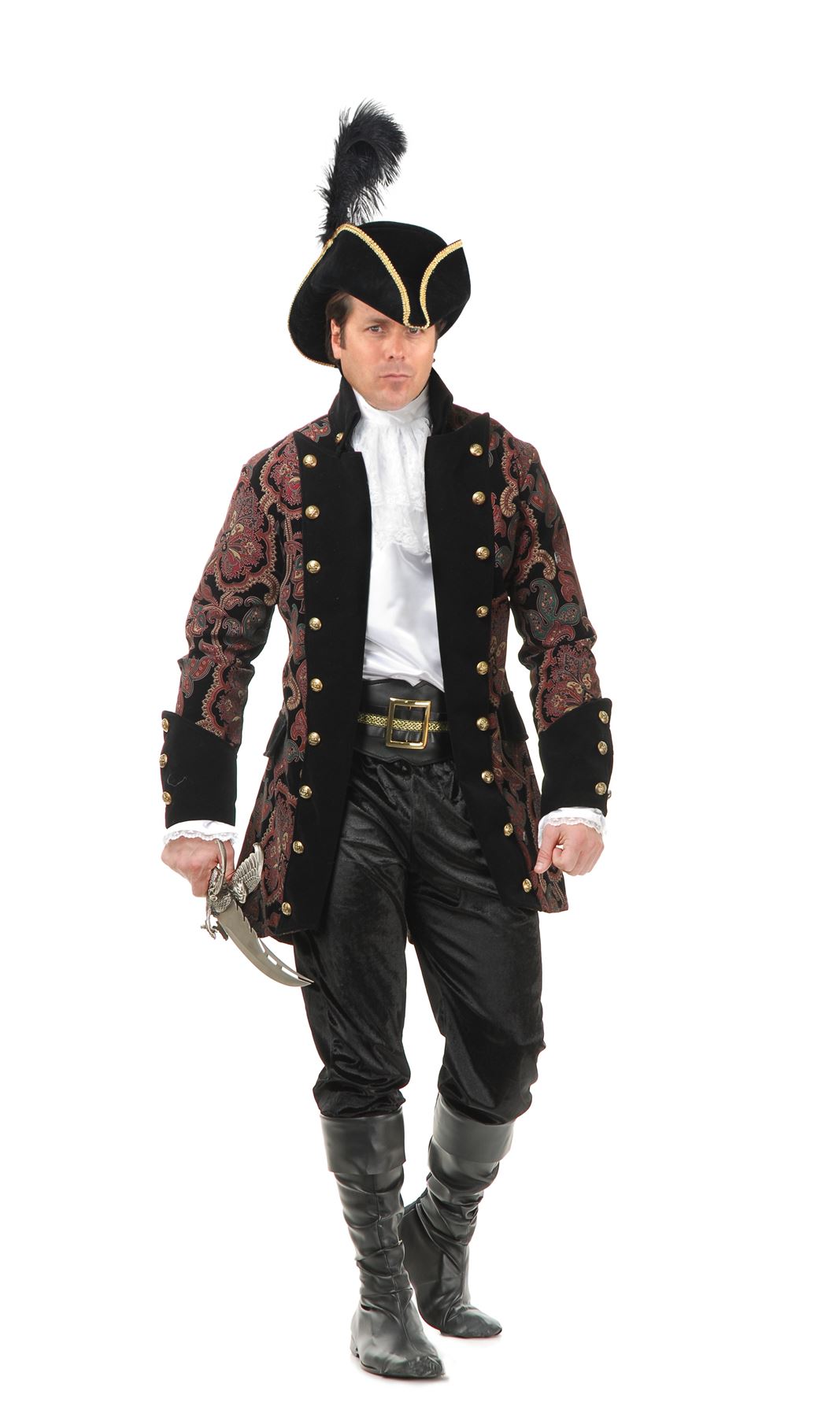 Royal Pirate Jacket Rogue Renaissance Coat Adult Mens Halloween Costume