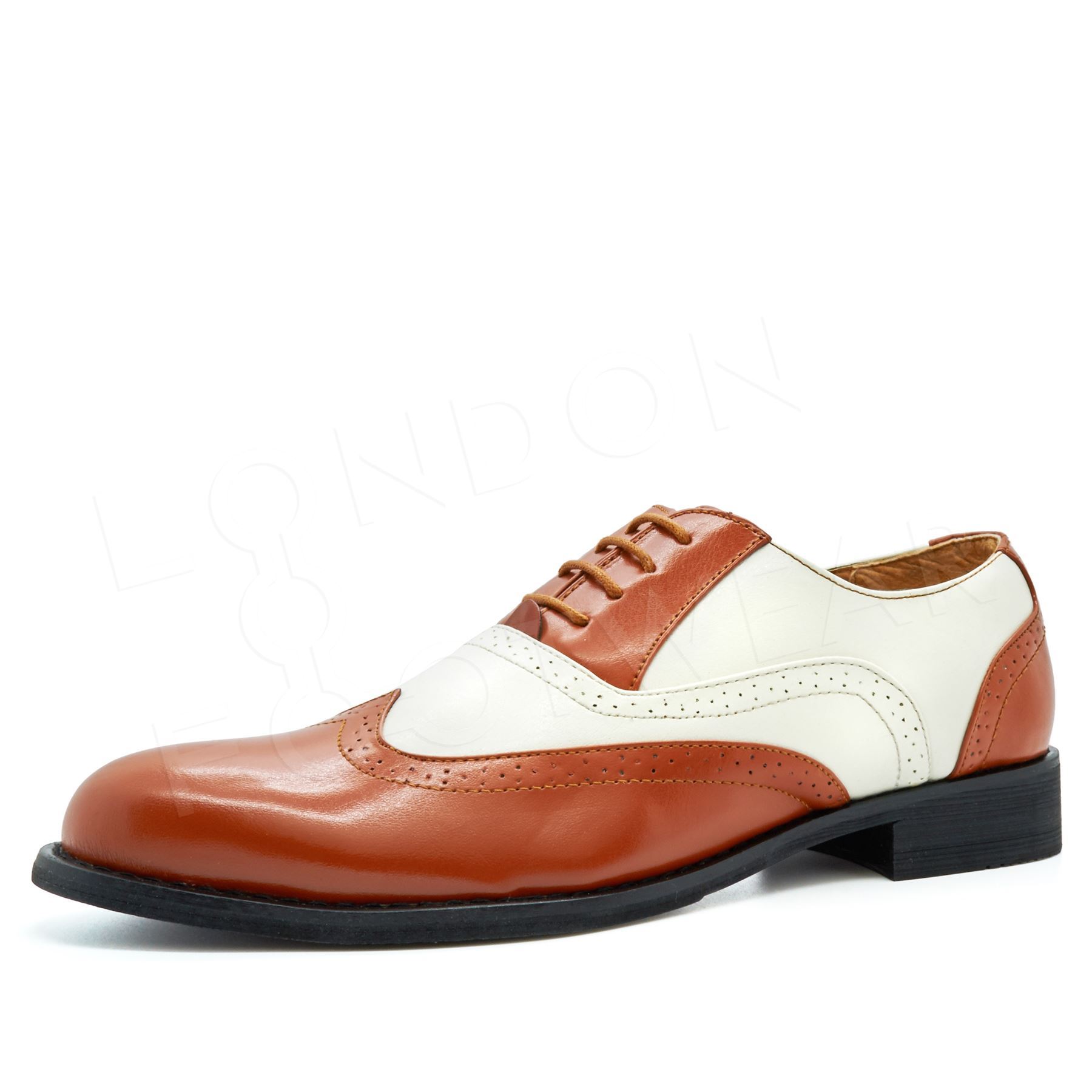 spats shoes new mens two tone gangster patent leather brogues wingtip spats shoes new mens two tone gangster patent leather brogues wingtip