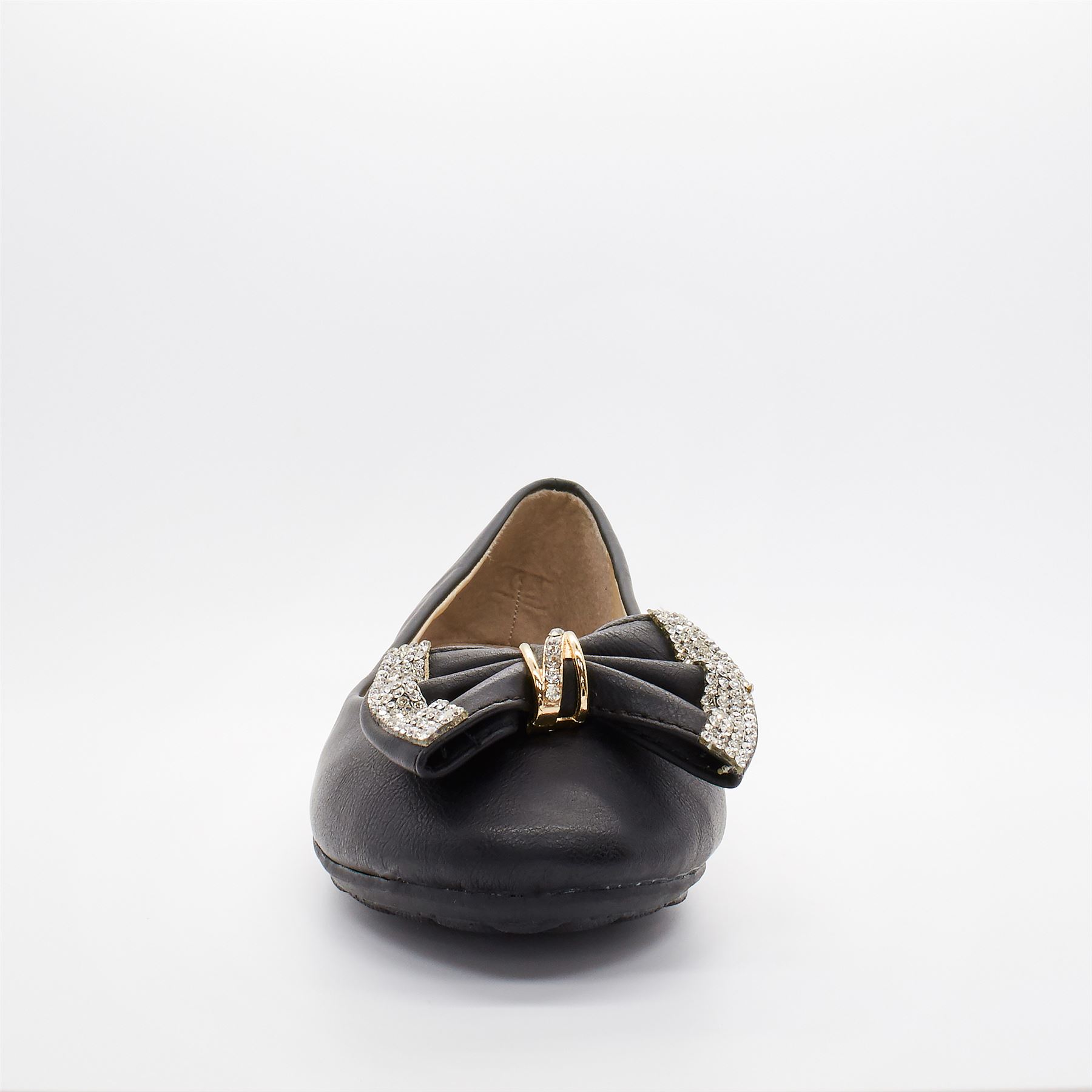 New Womens Diamante Ballet Flat Ladies Casual Ballerina Dolly Party Pumps Shoes