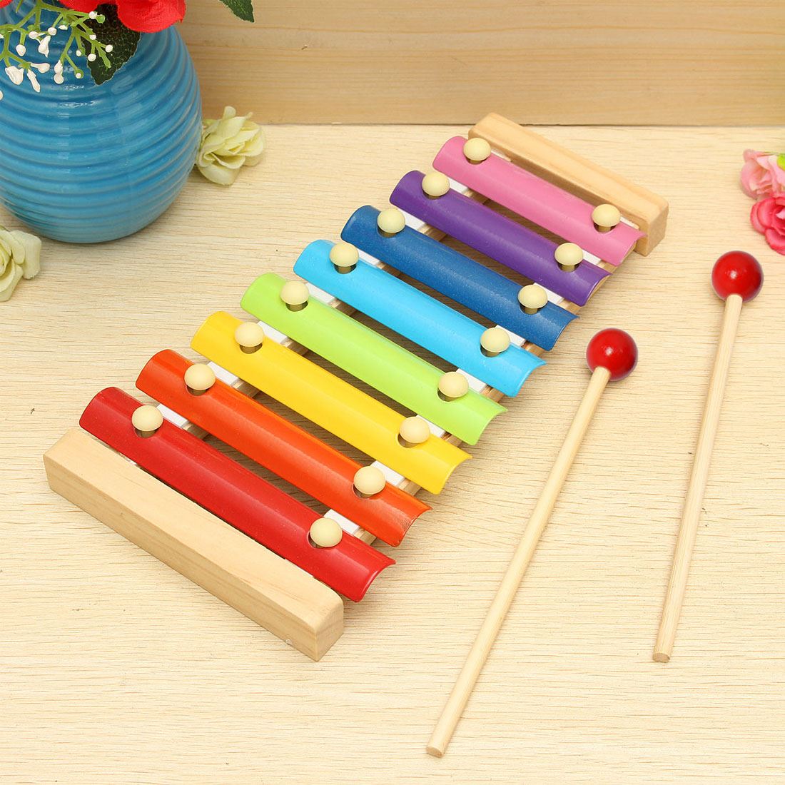 8 Notes Wooden Child Kids Xylophone Glockenspiel Musical Instrument Toy Music UK eBay