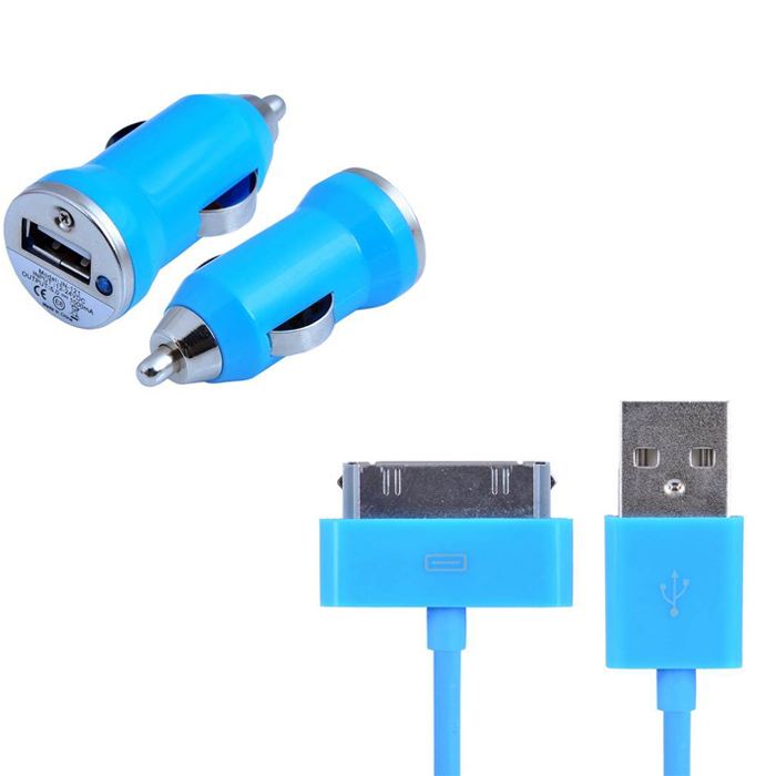USB 30 PIN DATA SYNC CHARGING CABLE+12V SINGLE PORT CAR CHARGER eBay