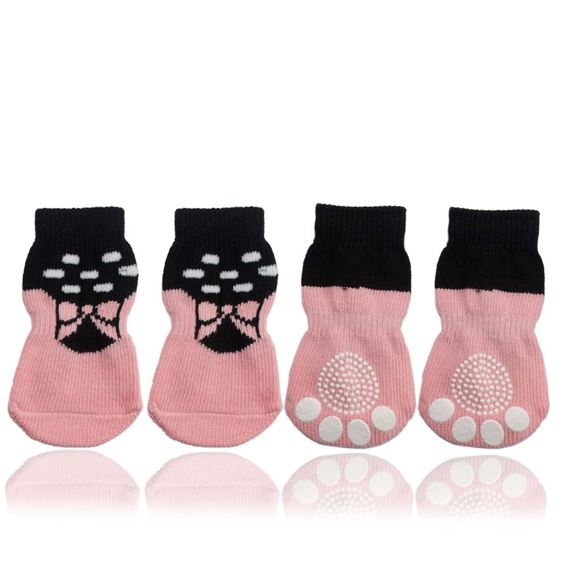 PAIR Dog Socks, for Paws, Non Slip Wound Stop, Slipping Wooden Floors