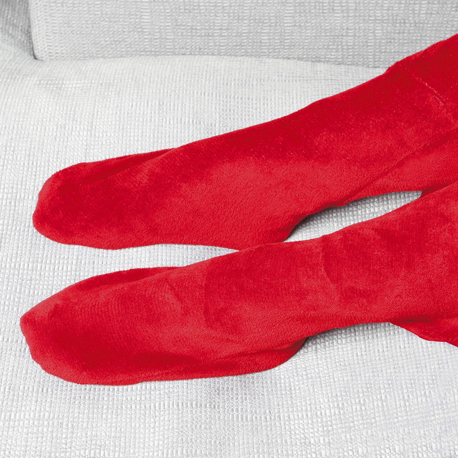 JML Footsie Blanket with Foot Pockets Snuggle Cuddle Warm Fleece Soft