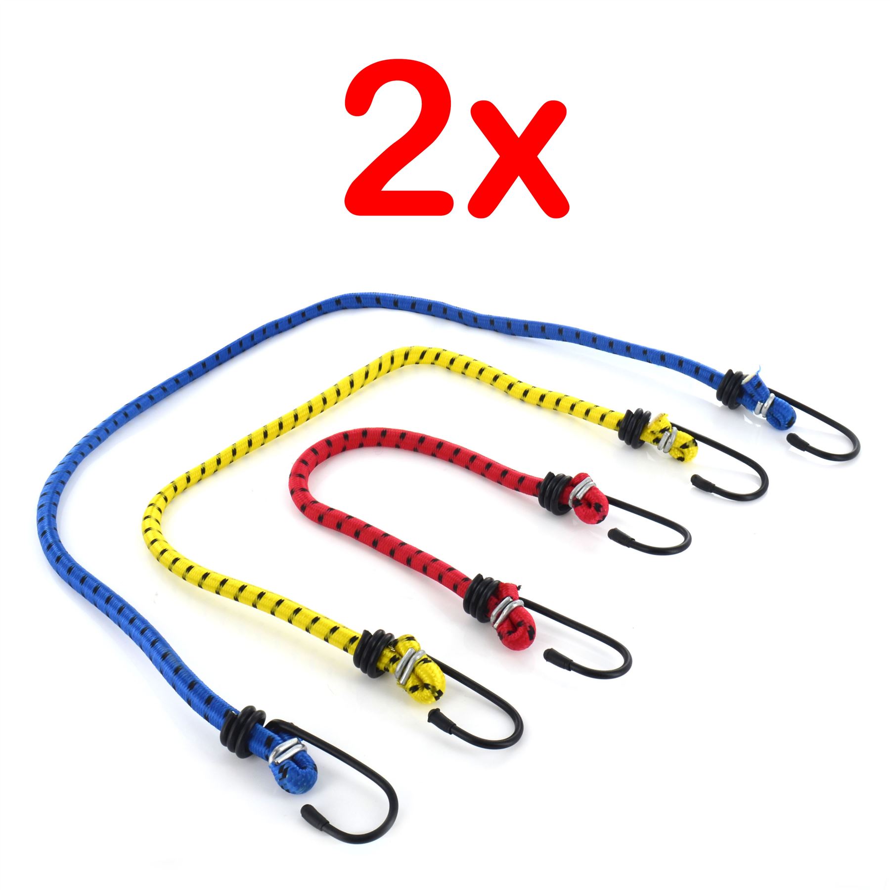 6x Elastic Bungee Luggage Cord Tie Down Straps Shock Rope Car Roof Rack