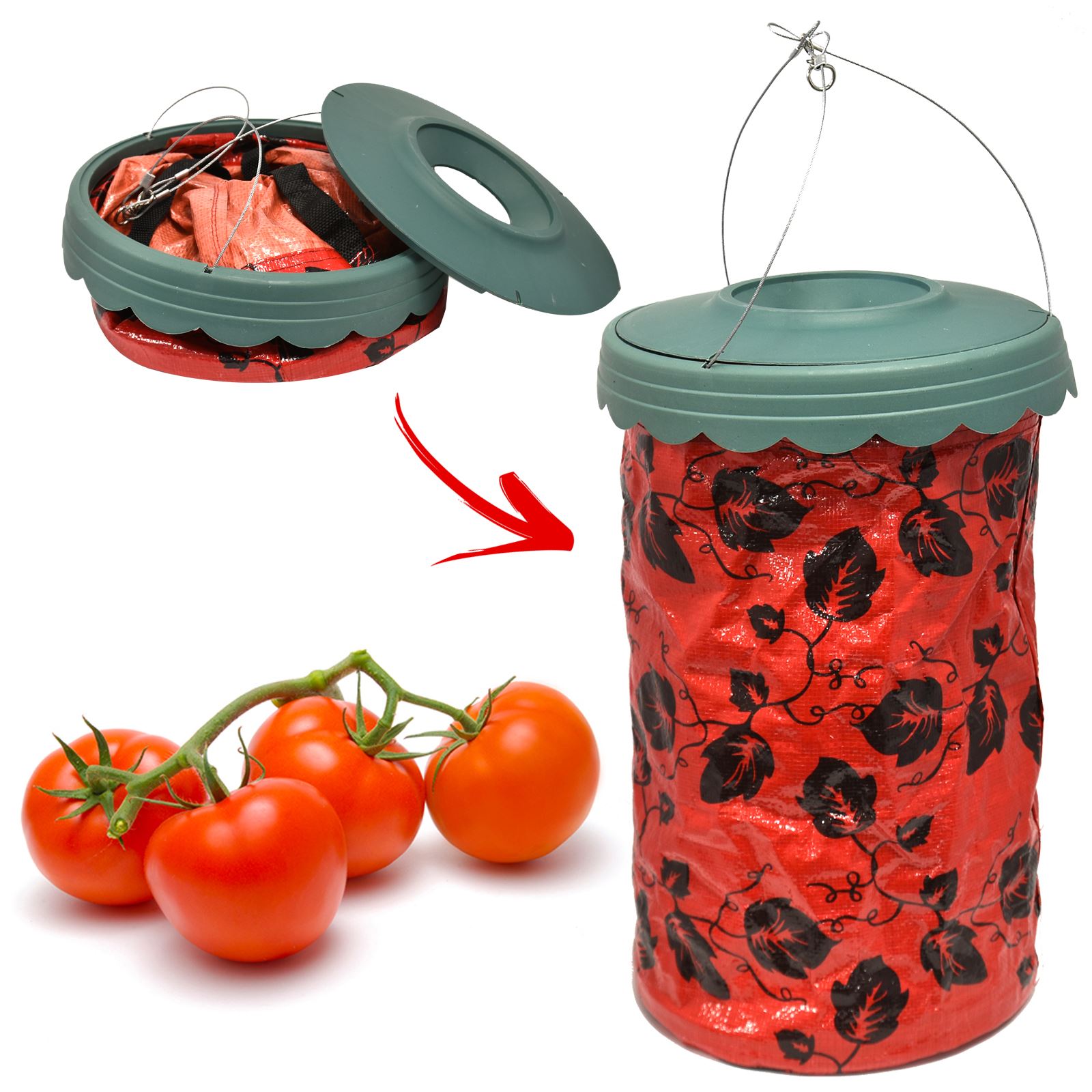 Hanging Upside Down Tomato Planter Garden Patio Grow Your Own Veg Bag
