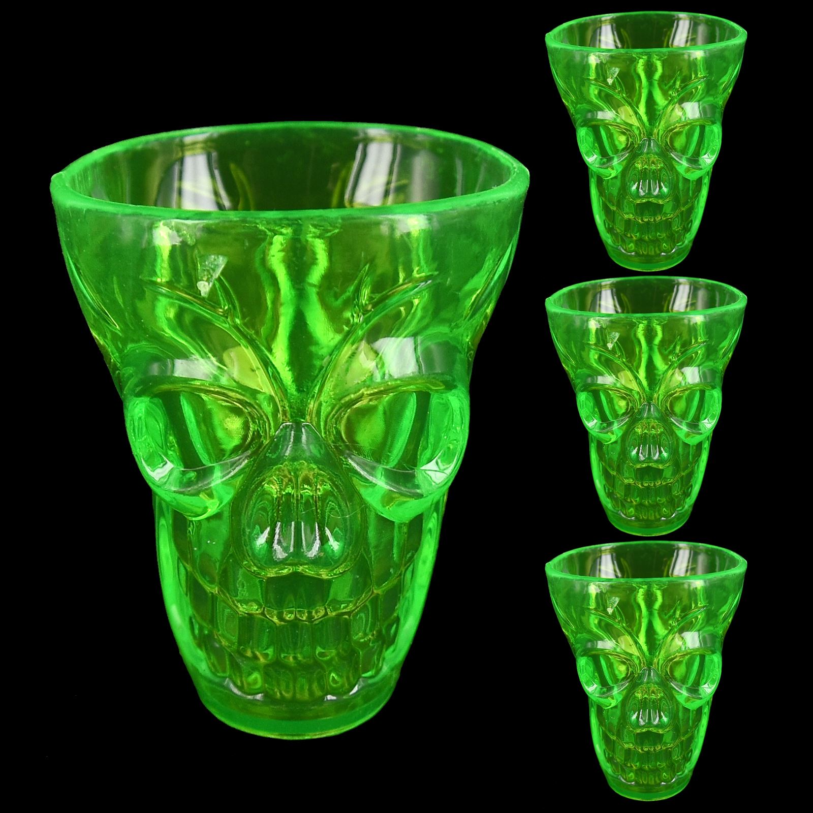 Halloween 3D Skull Shaped Shot Glasses Scary Spooky Creepy Horror