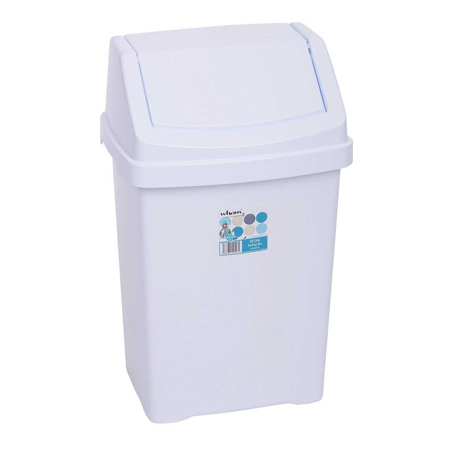 Wham Casa Plastic Swing Top Bin 8L 50L Waste Rubbish Dust Home Kitchen