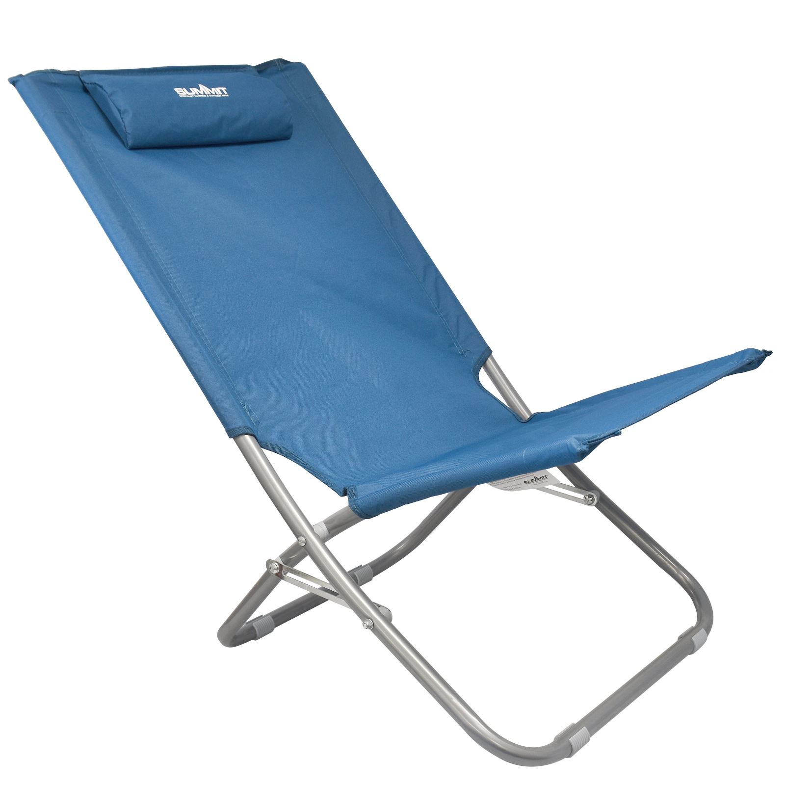 Summit Relaxer Folding Maderia Sun Lounger Lightweight Camping Beach Chair Blue eBay