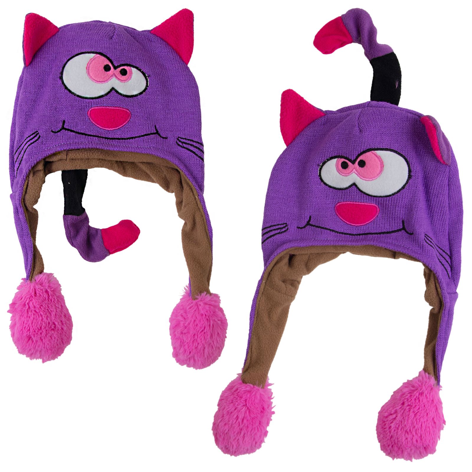 Children's Novelty Character Flappy Hats Squeeze And Move Kids Winter