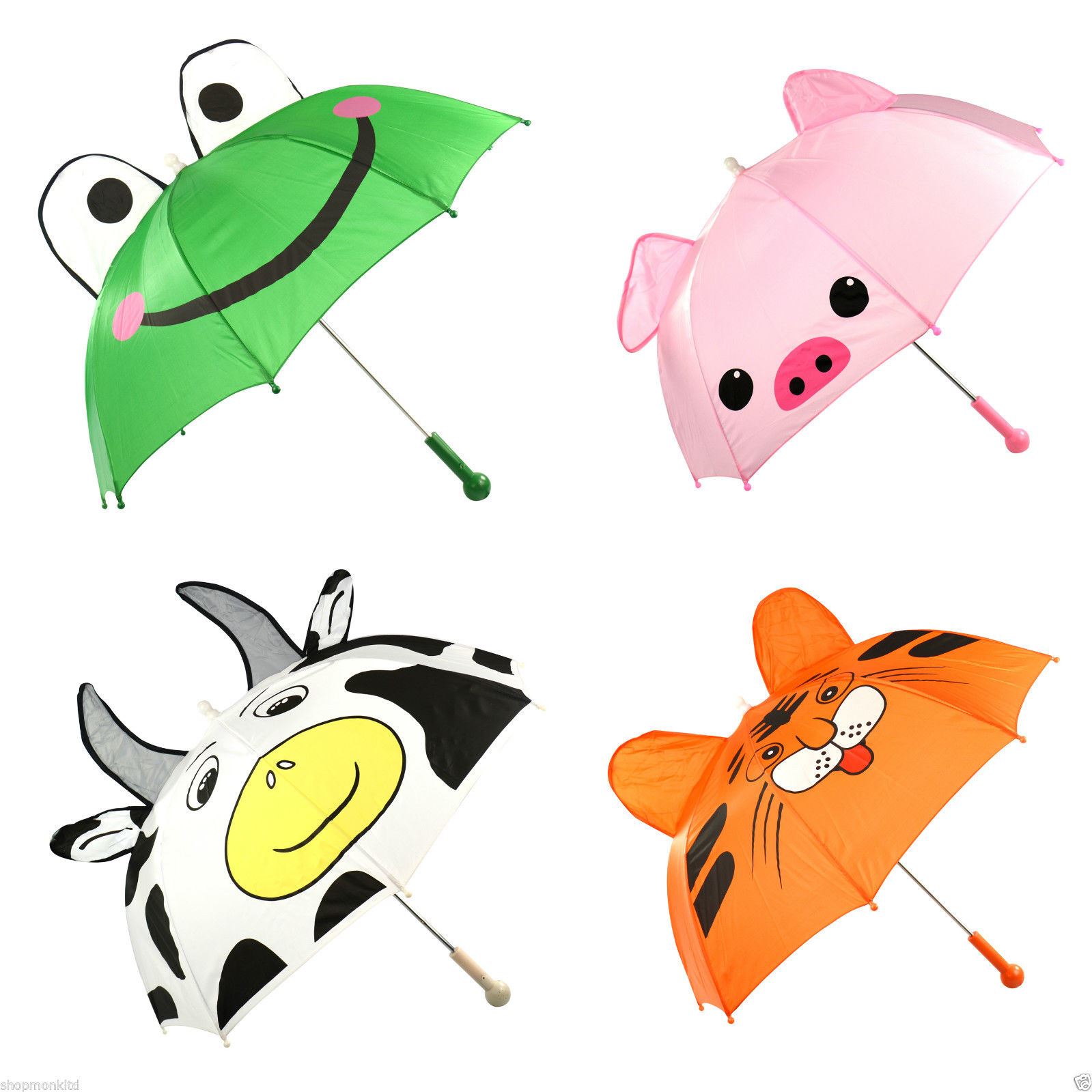 New 21" Kids Childrens Novelty Animal Dome Umbrella Sound And Lights