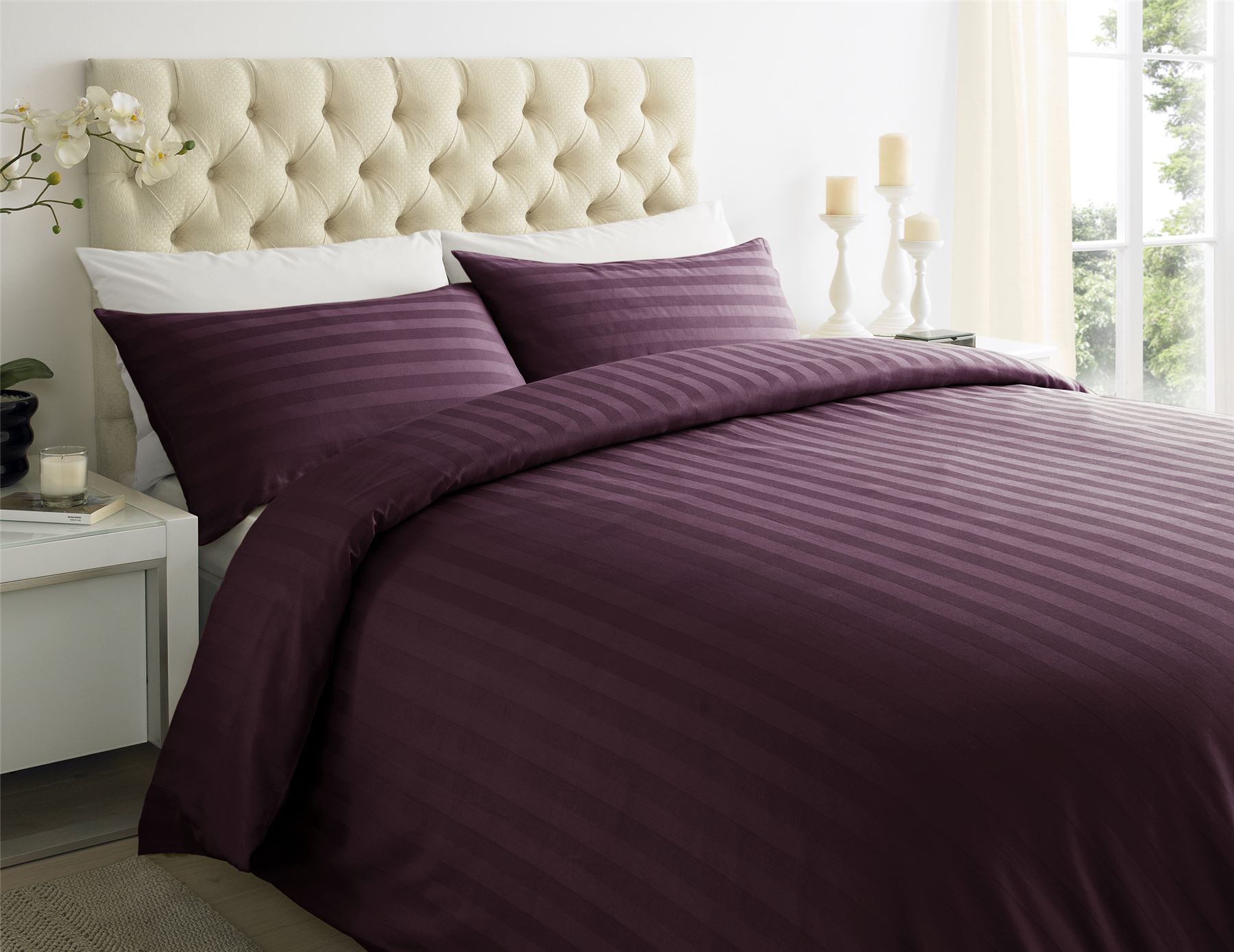 Egyptian Cotton Quilt Covers 250tc 100 Egyptian Cotton Sa Stripe Duvet Quilt Cover Double