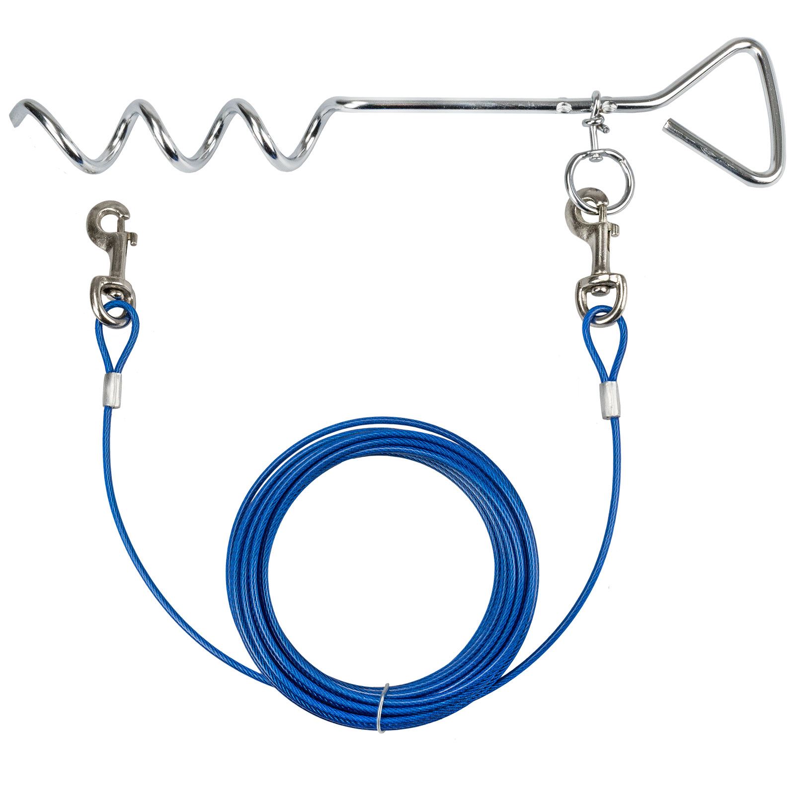 Camping Dog Lead And Stake Retriever Spiral Dog Tie Out Stake For Hard  Ground, 17 In., Up To Dog Stake