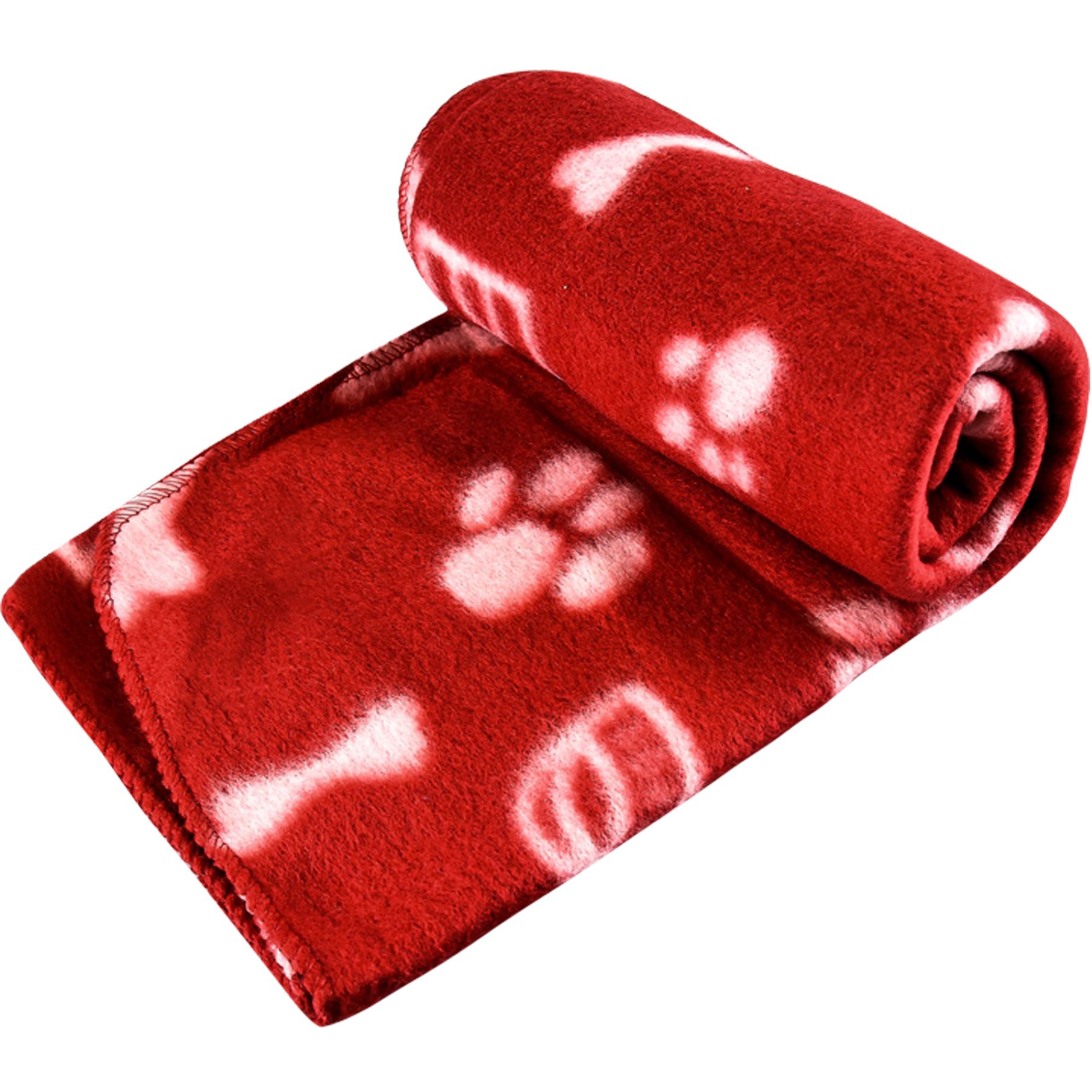 Large Soft Fleece Pet Blanket Home Car Mat Paw Print Design Small Dog