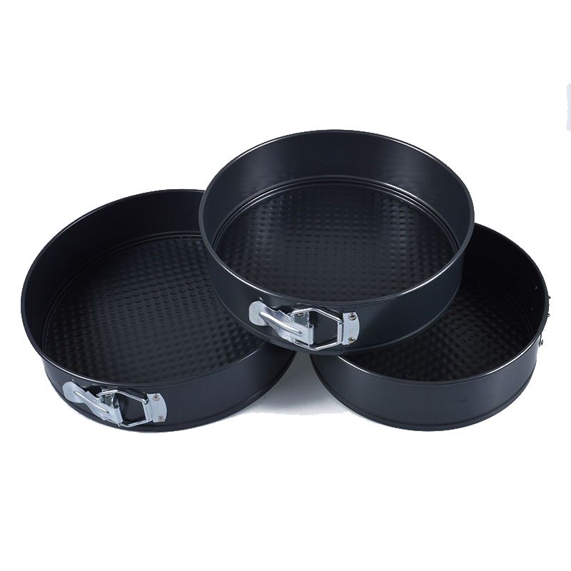 3pc Round Cake Tins Non Stick Springform Release Baking Tray Removable