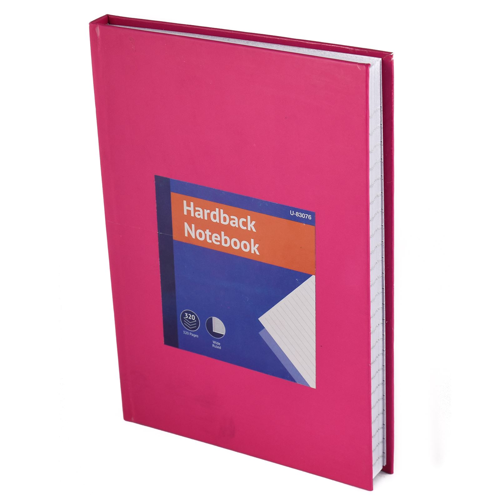 New A5 Hardback Notebook Lined Pages Ruled Pad Hard Back Notepad Feint