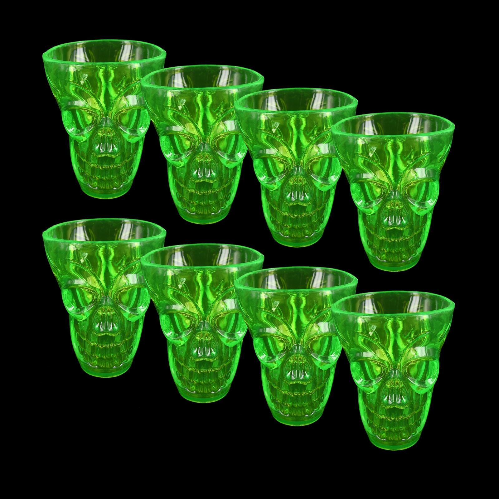 Halloween 3D Skull Shaped Shot Glasses Scary Spooky Creepy Horror