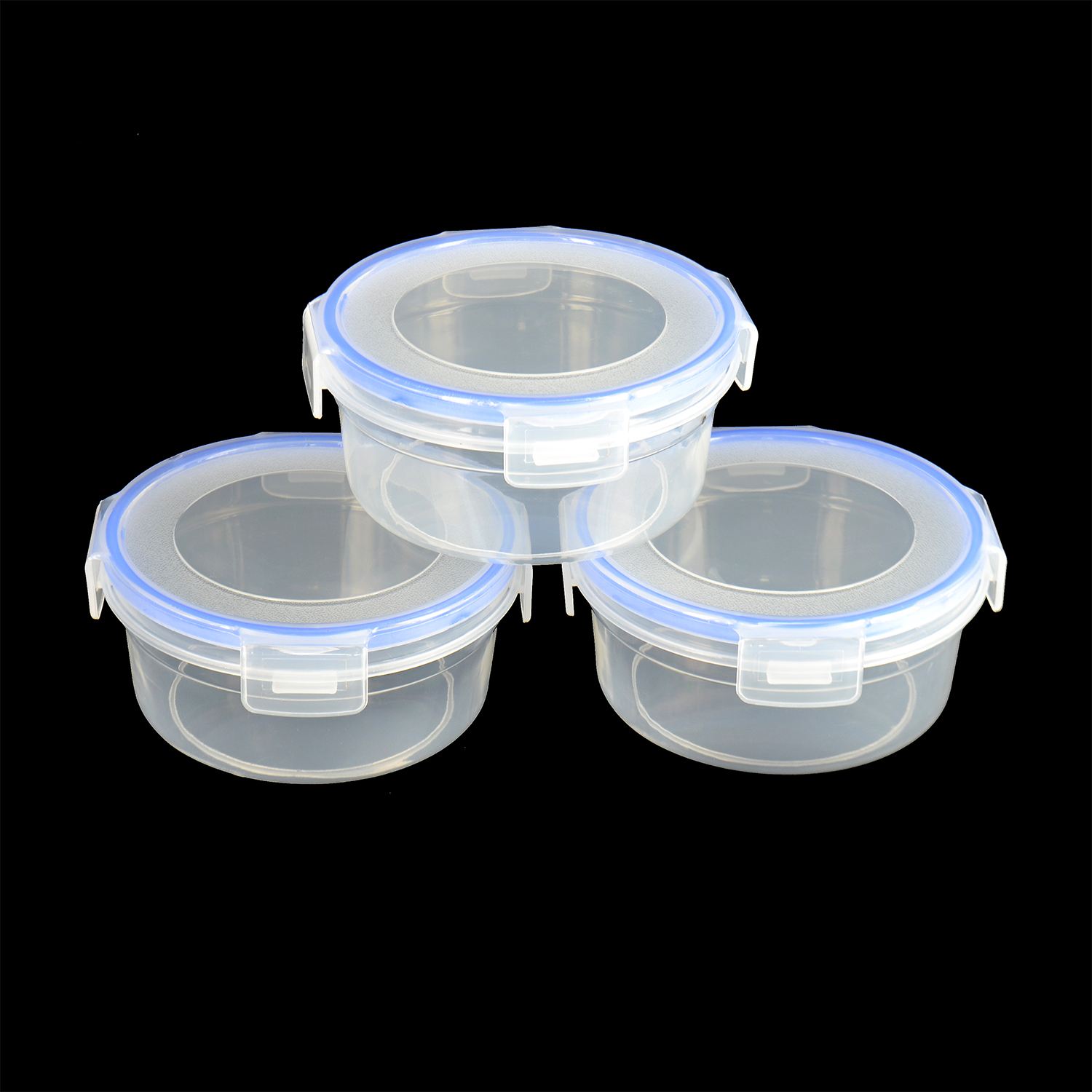 3 x Clip & Lock lids Containers Storage Plastic Boxes Fresh Food Pack
